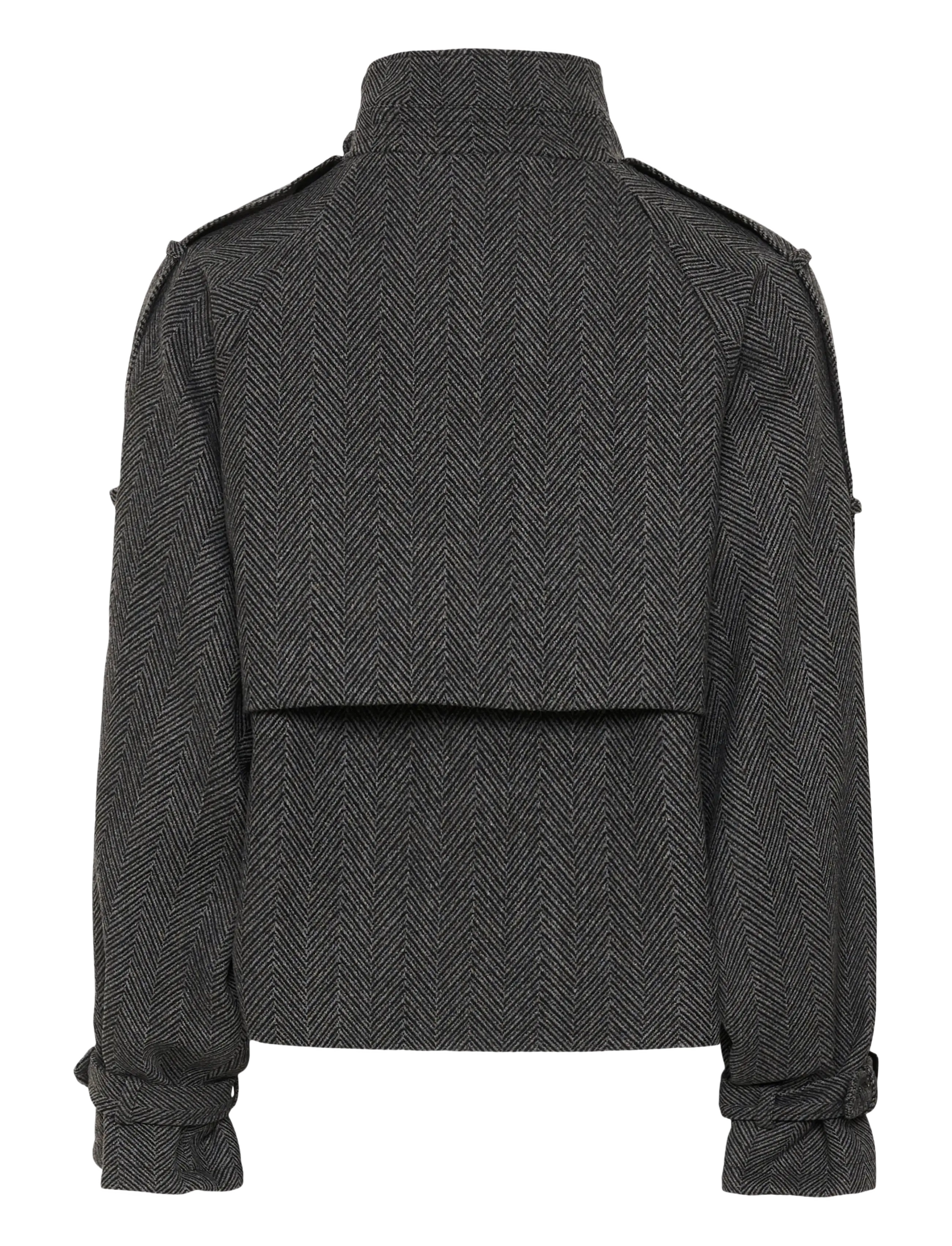 Gestuz - GZavic short HB jacket - villased jakid - herringbone black/grey - 1
