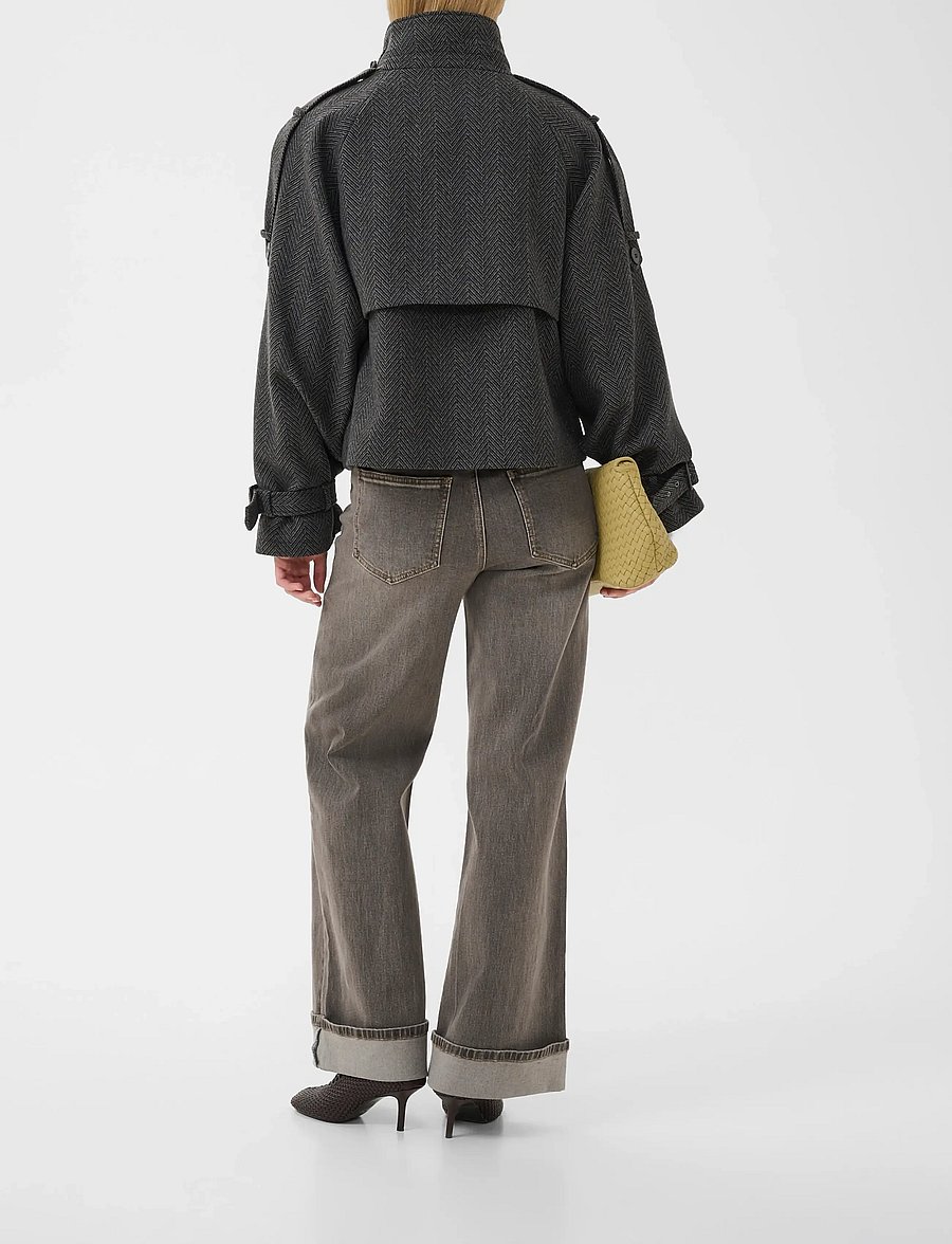 Gestuz - GZavic short HB jacket - villased jakid - herringbone black/grey - 4