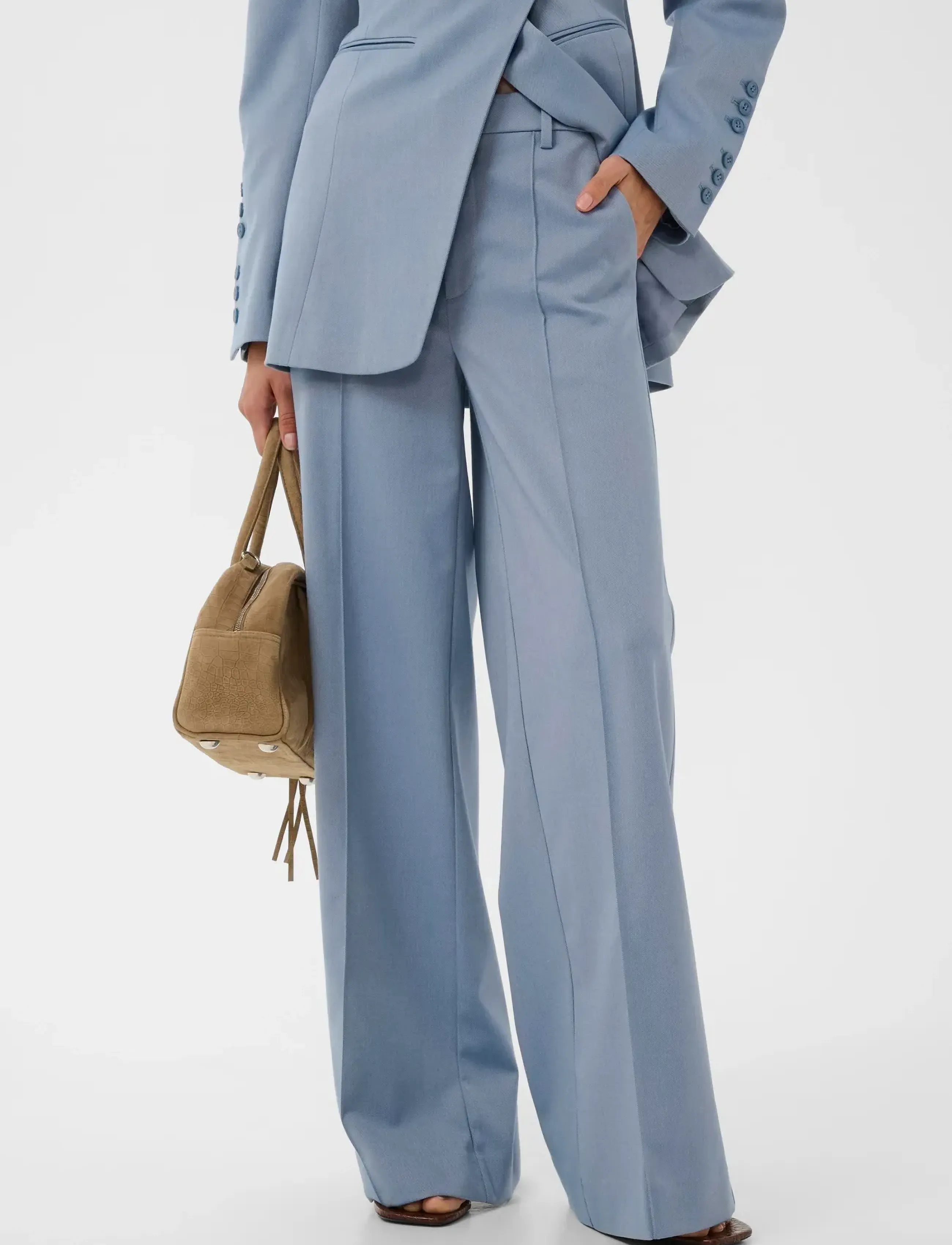 Gestuz GZwendi HW pants - Gestuz - DUSTY BLUE / blue