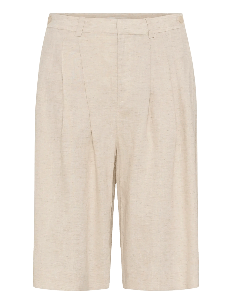 Gestuz - GZriava MW shorts - bermudashorts - light sand melange - 1