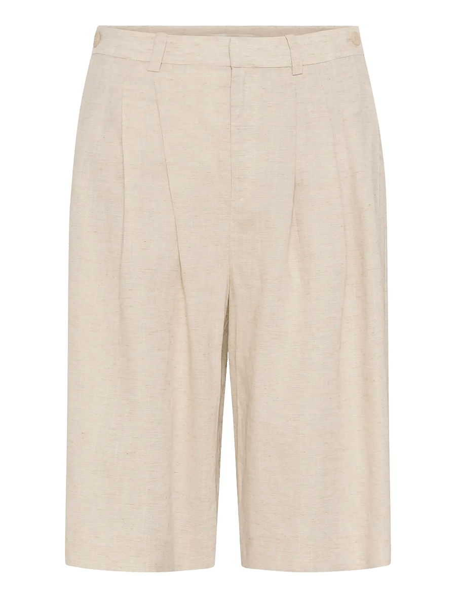 Gestuz - GZriava MW shorts - bermudashorts - light sand melange - 1