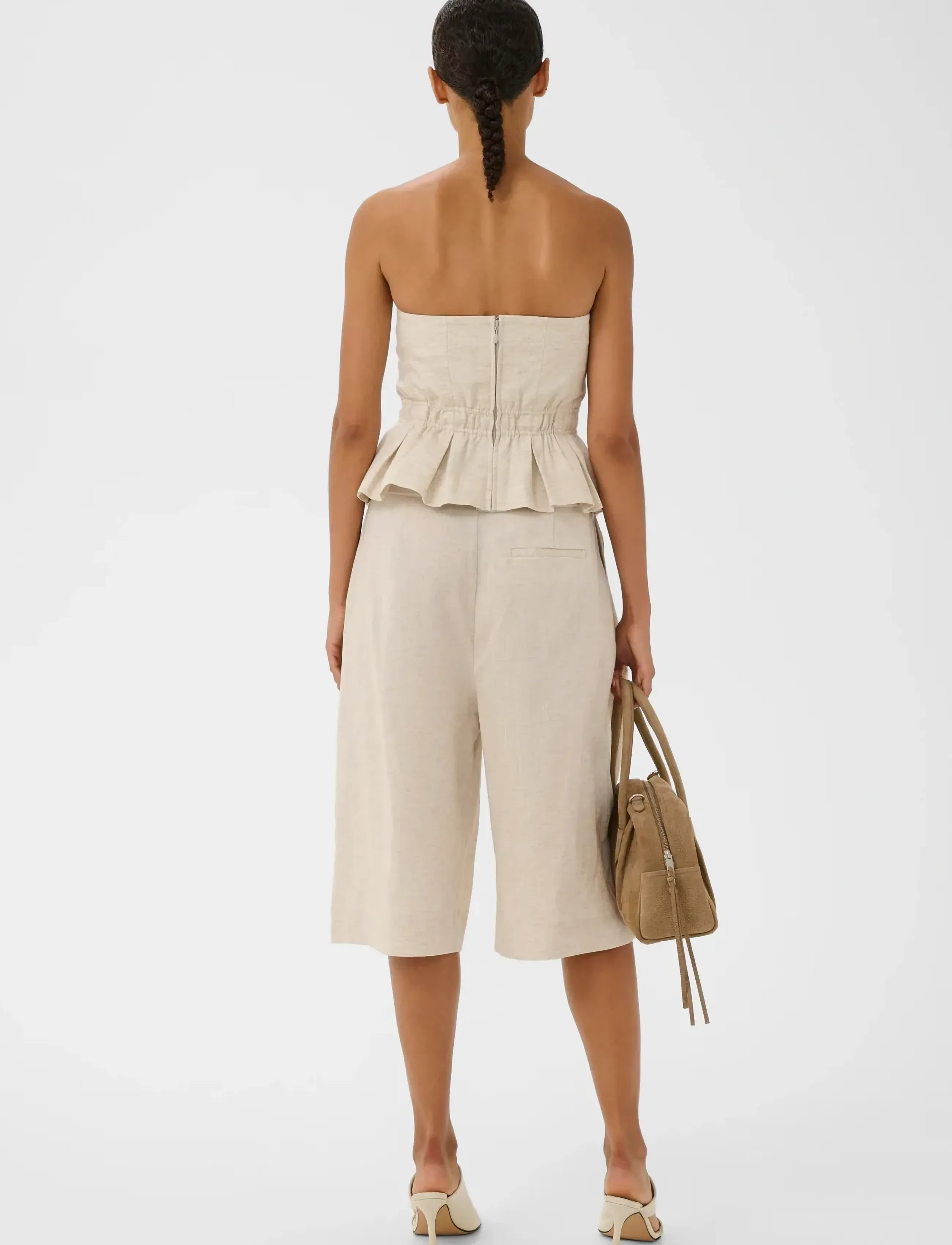 Gestuz - GZriava MW shorts - bermudas - light sand melange - 4
