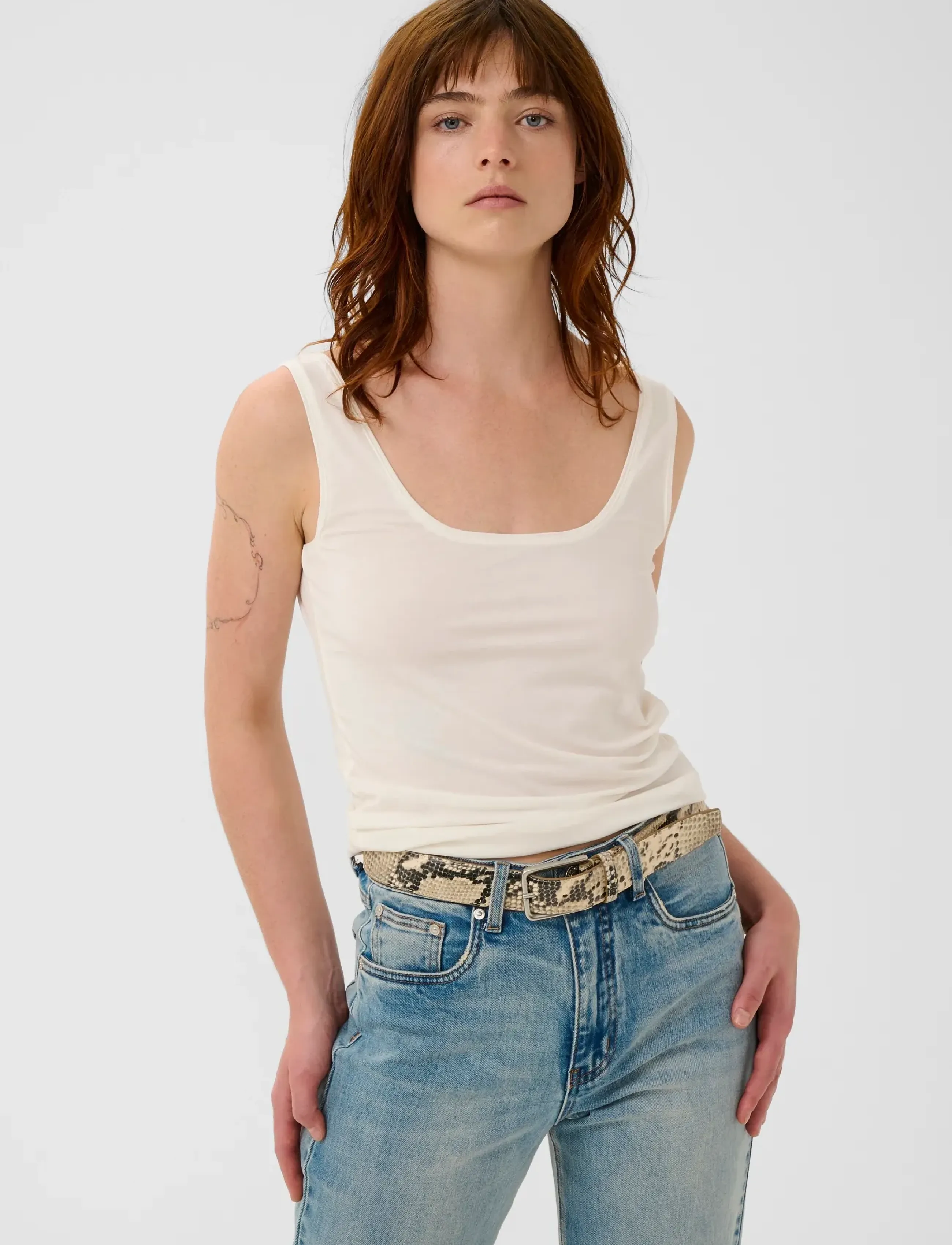 Gestuz GZmida tank top - Mouwloze tops - EGRET / white