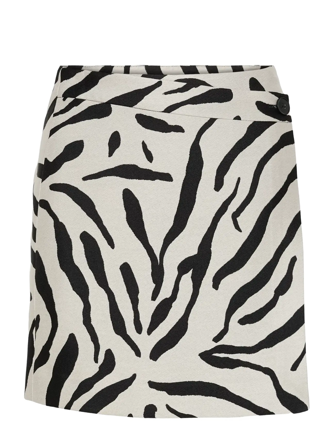 Gestuz GZzebe wrap MW skirt - Röcke - GRAPHIC BLACK WHITE ANIMAL / white
