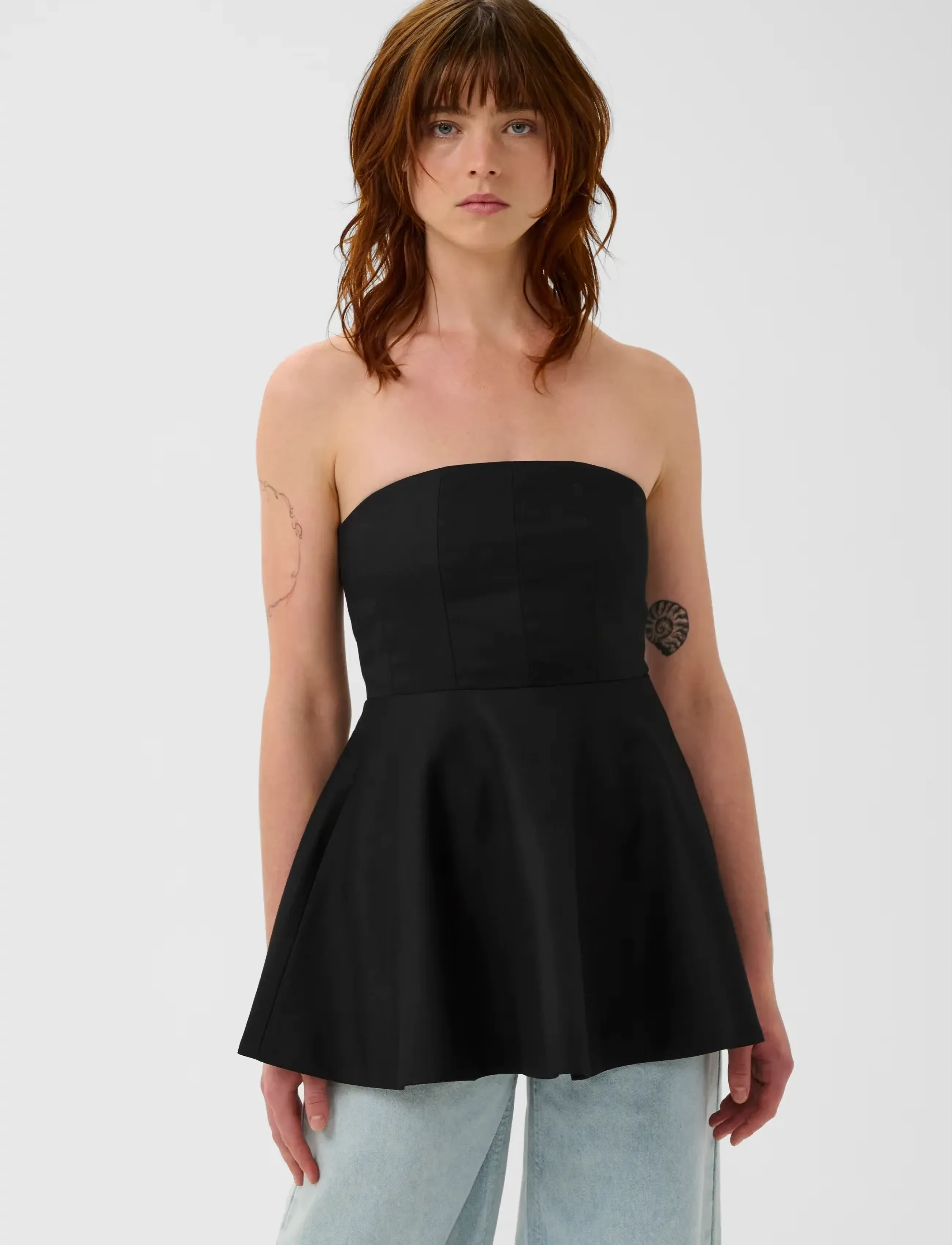 Gestuz Gztitta Corsage, Kvinder, Peplum Korsage, Sort, Str: 34