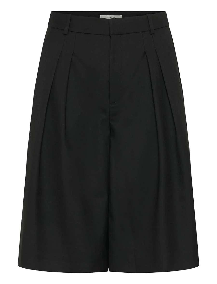 Gestuz - GZpaula HW wide shorts - freizeitshorts - black - 1