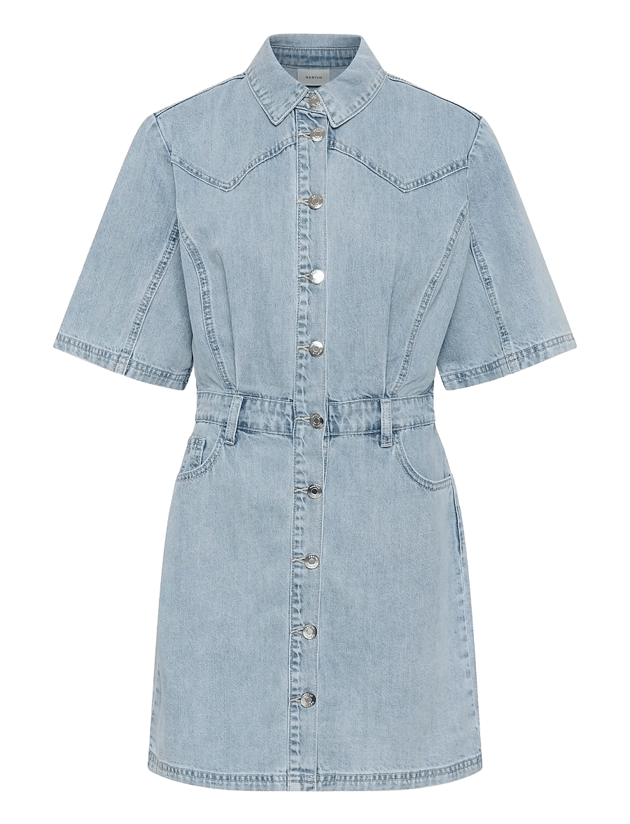 Gestuz - GZmonie dress - skjortekjoler - light blue denim - 1