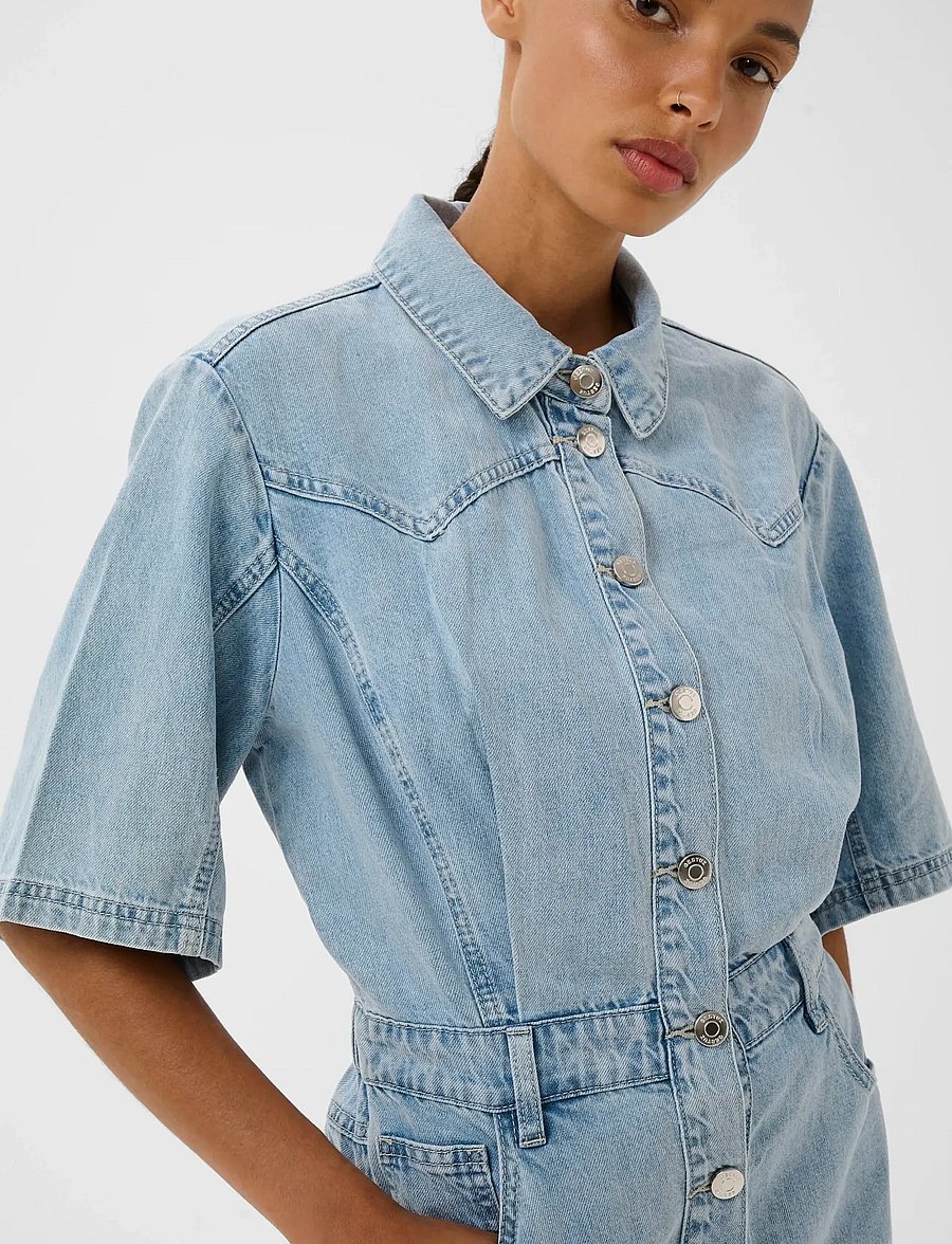 Gestuz - GZmonie dress - skjortekjoler - light blue denim - 5