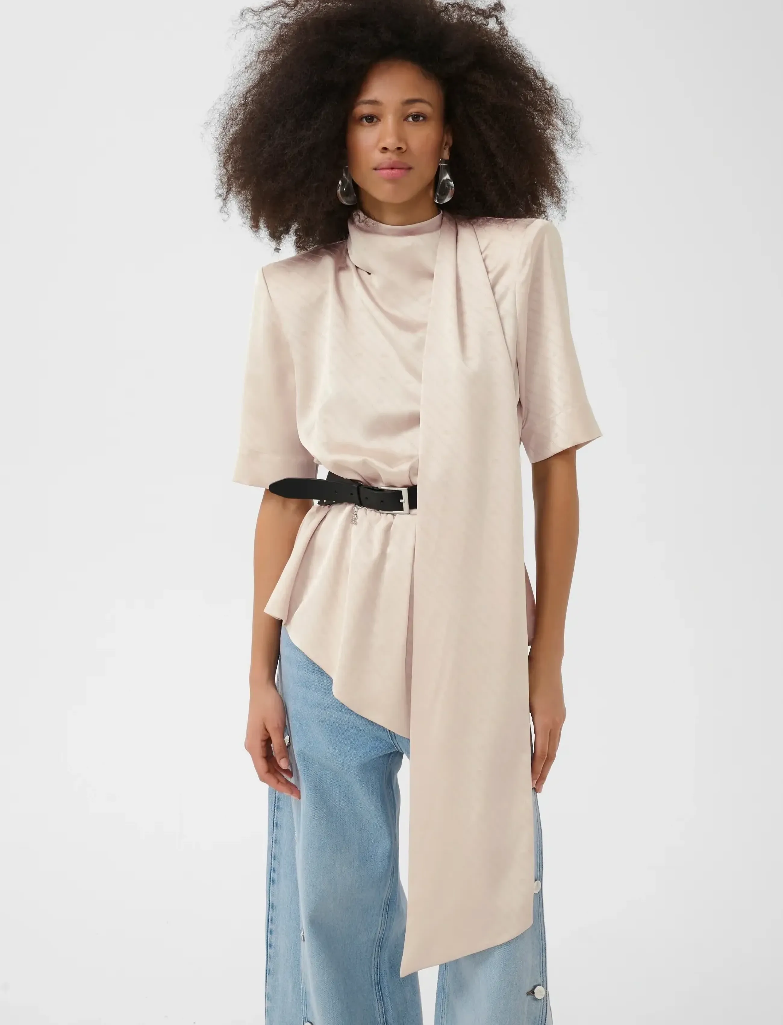 Gestuz Bxgteresa Ss Blouse, 36, Cream, Bluser > Kortærmede, Dame