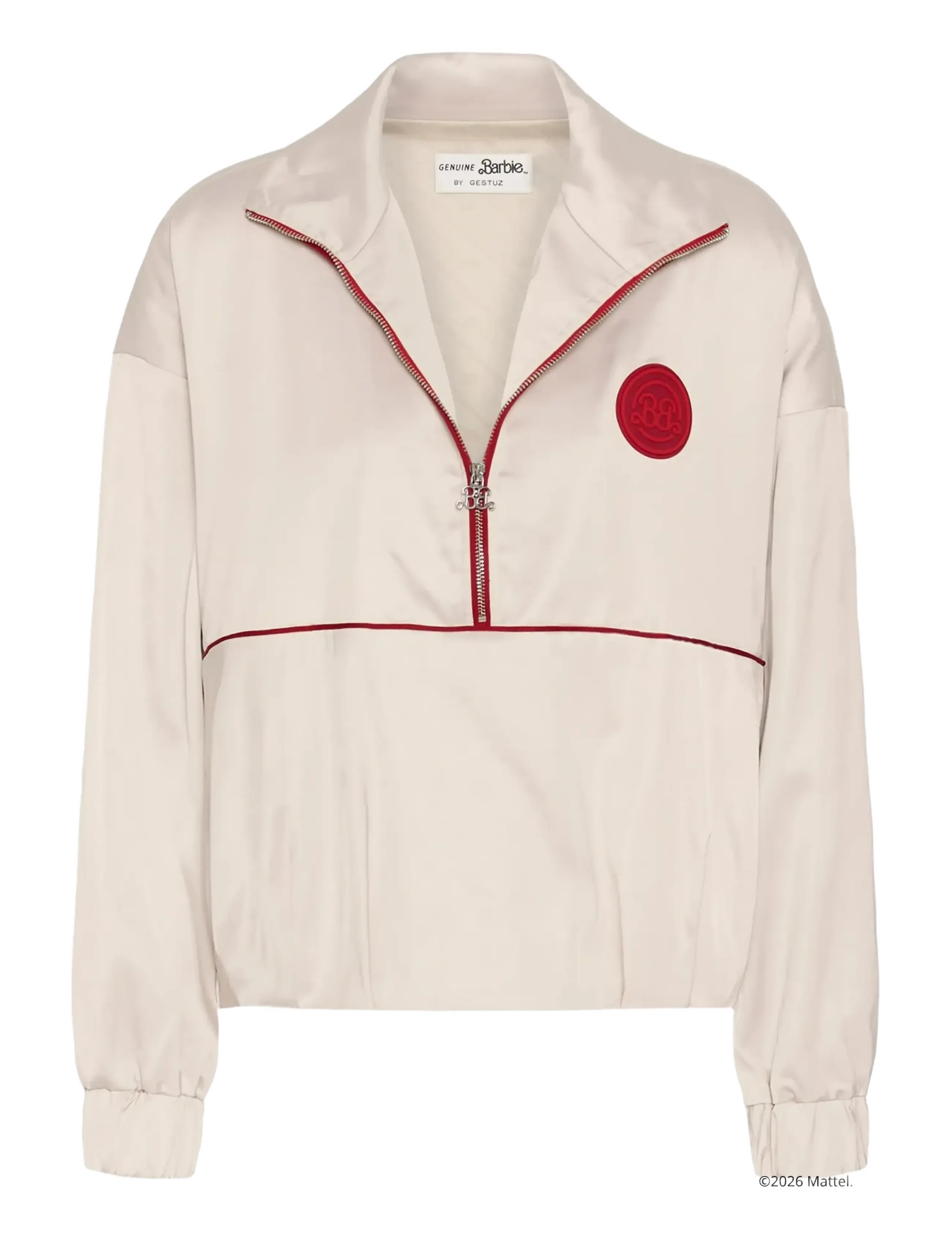 Gestuz BXGricky track jacket - Sweatshirts - WHITECAP GRAY / cream