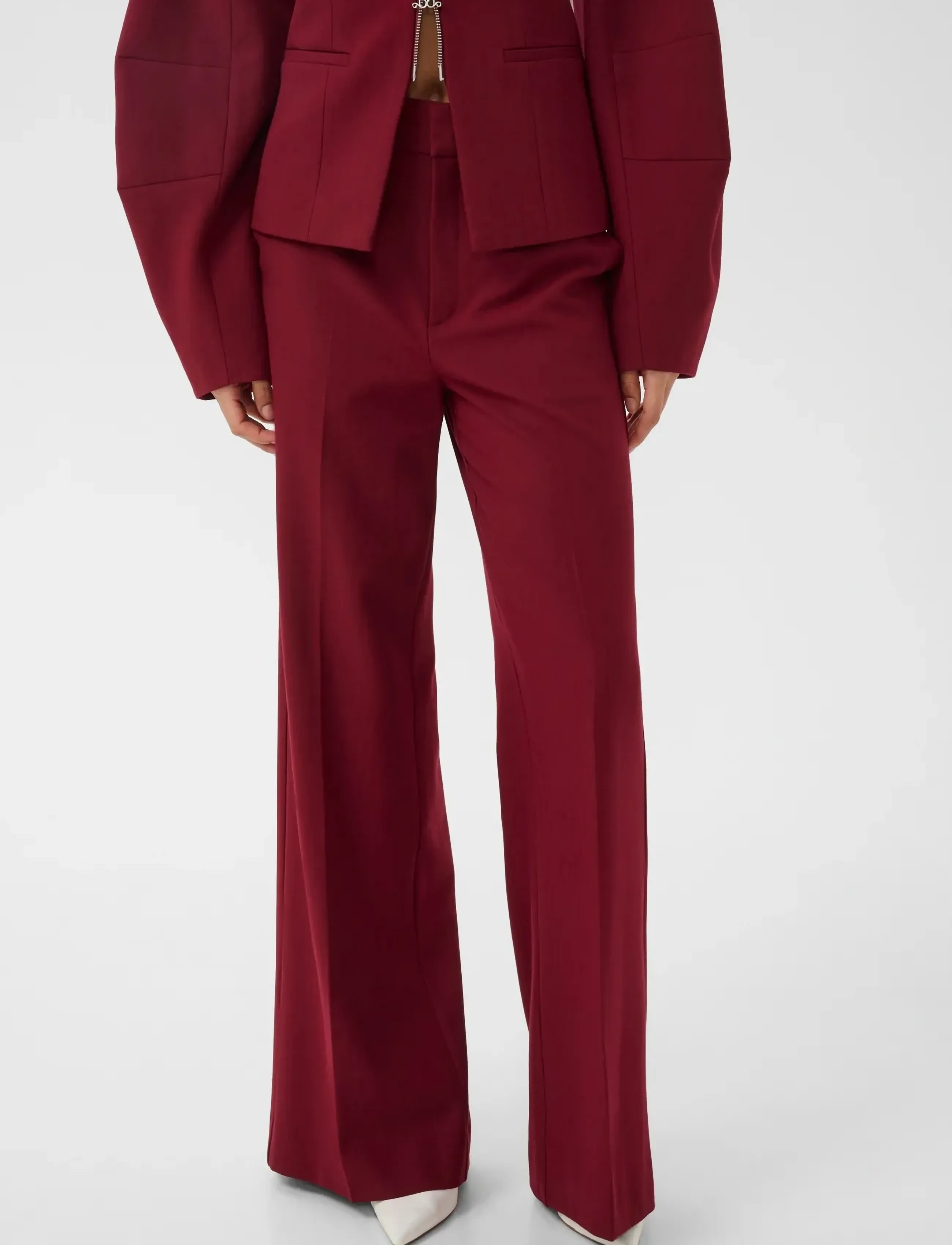 Gestuz Bxgbabara Hw Pants, 36, Trousers, Burgunderrot - Suitpants, Frauen