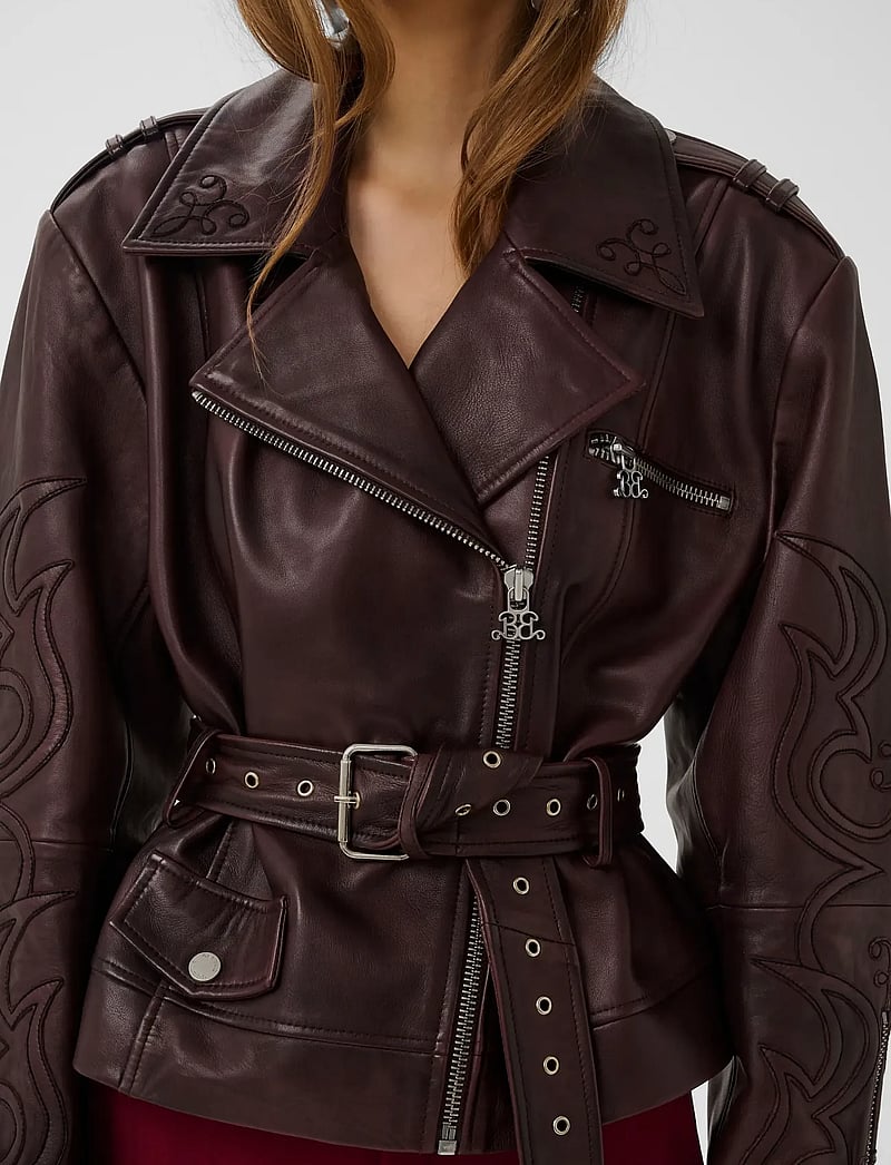 Gestuz - BXGken biker jacket - forårsjakker - dark burgundy - 4