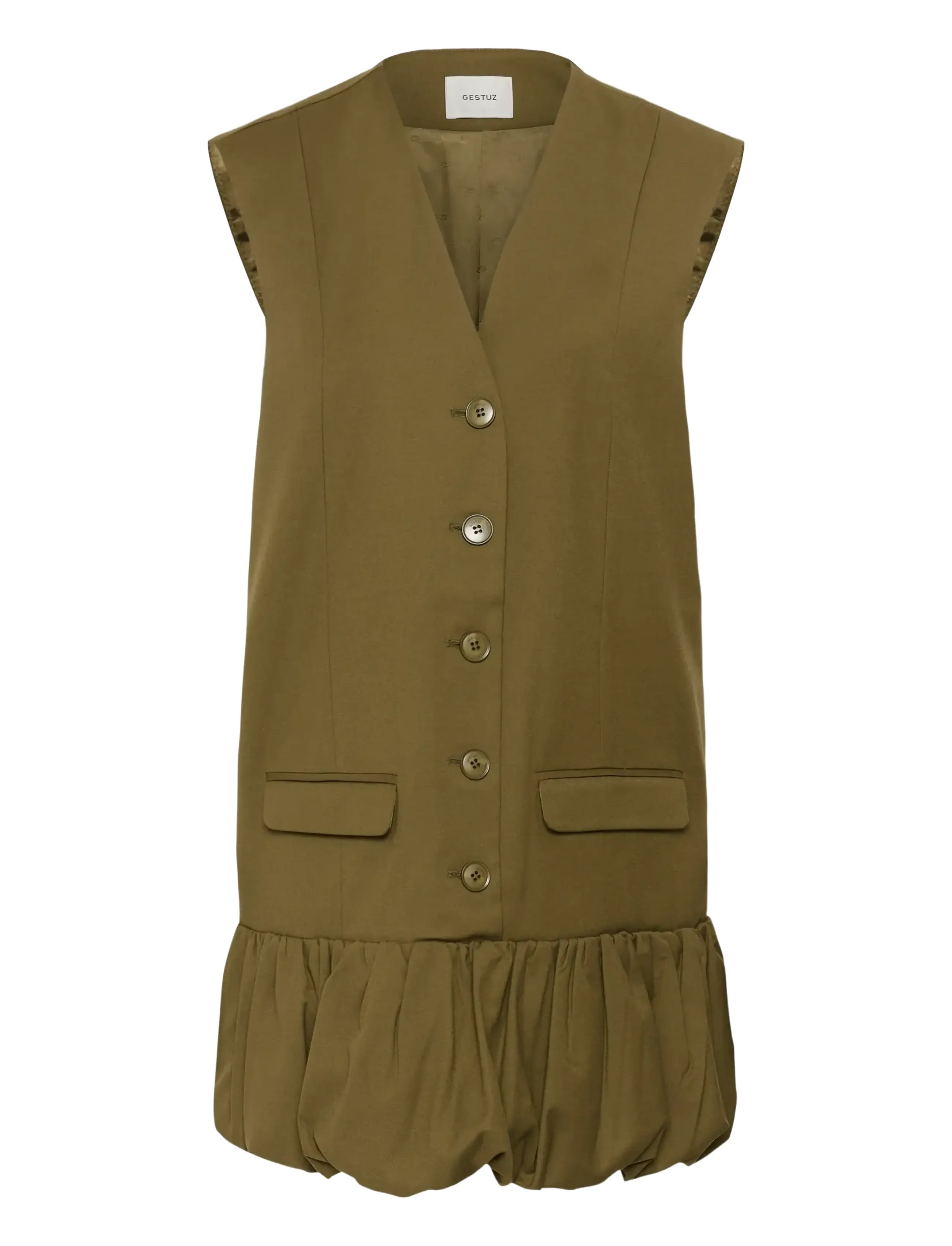 Gestuz - GZolivia dress - minikleidid - military olive - 1