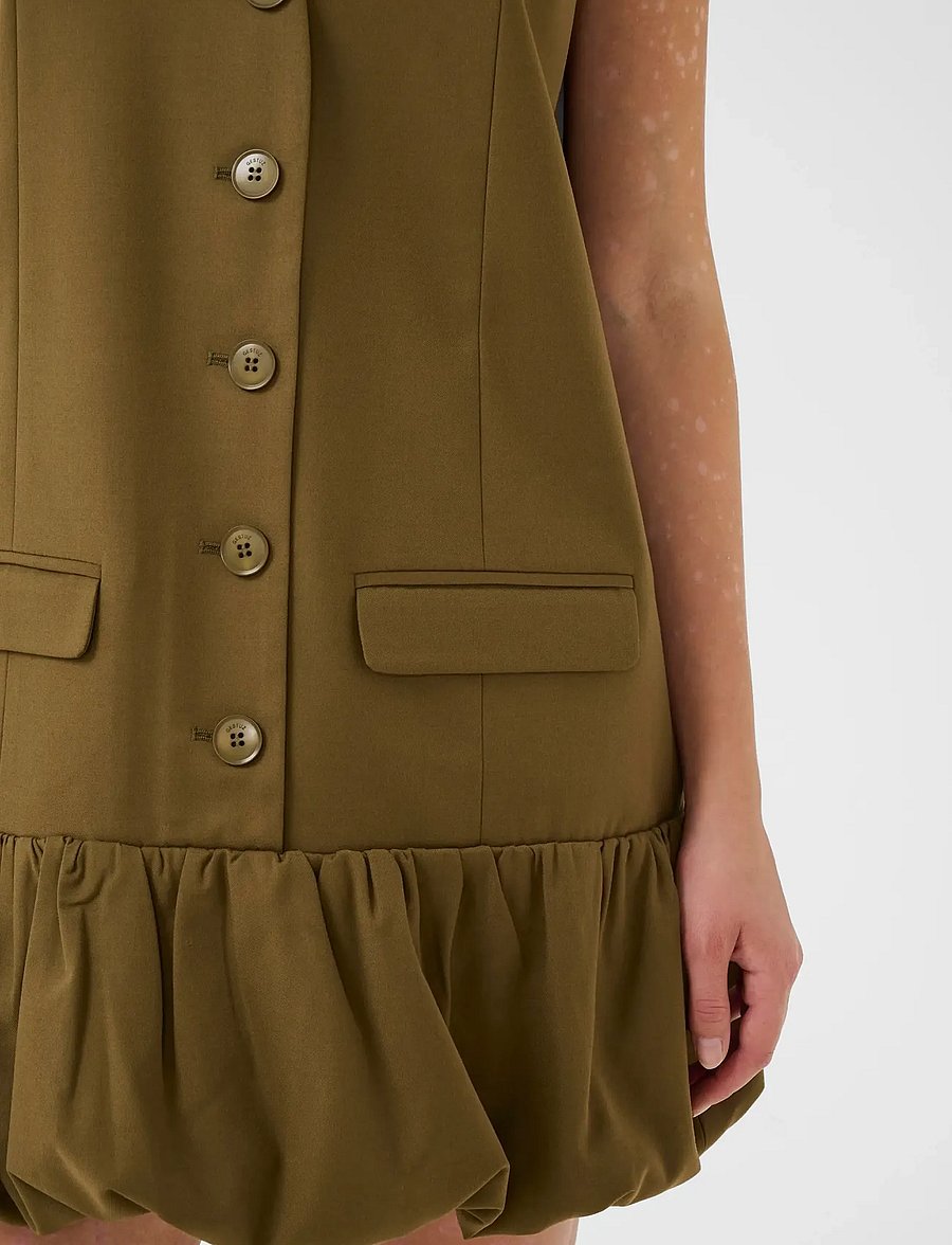 Gestuz - GZolivia dress - minikleidid - military olive - 5