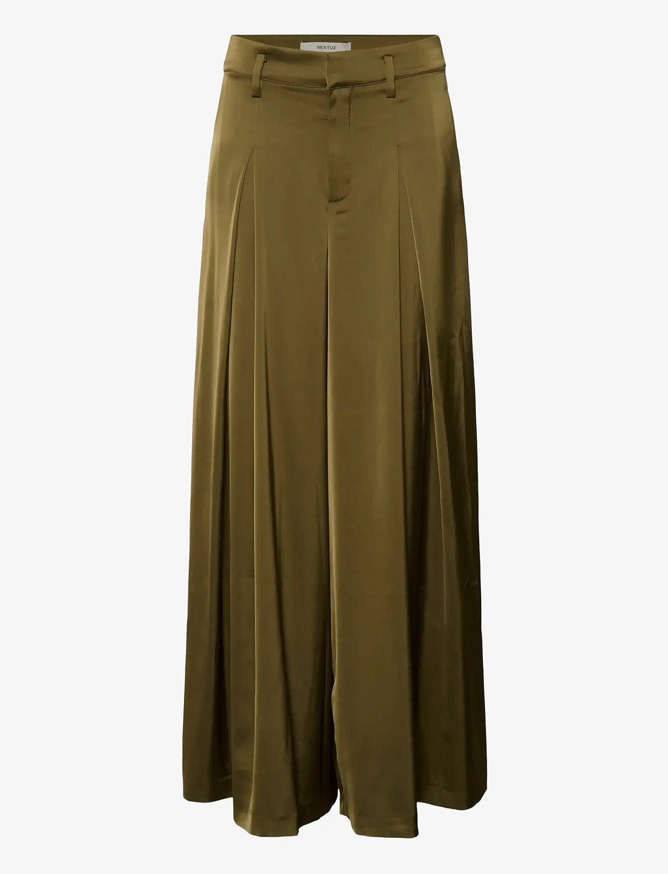Gestuz - GZcerina HW pants - bukser med brede ben - military olive - 1