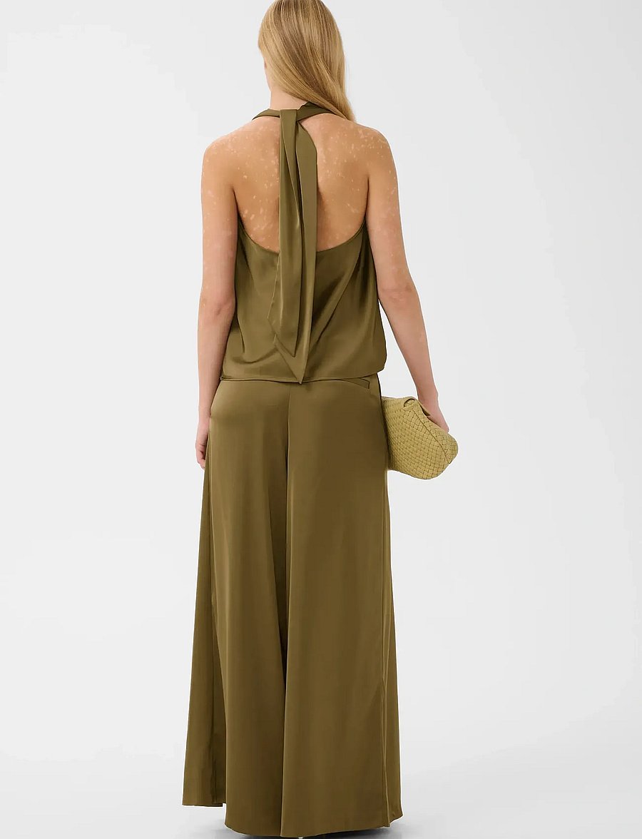 Gestuz - GZcerina HW pants - wide leg trousers - military olive - 4