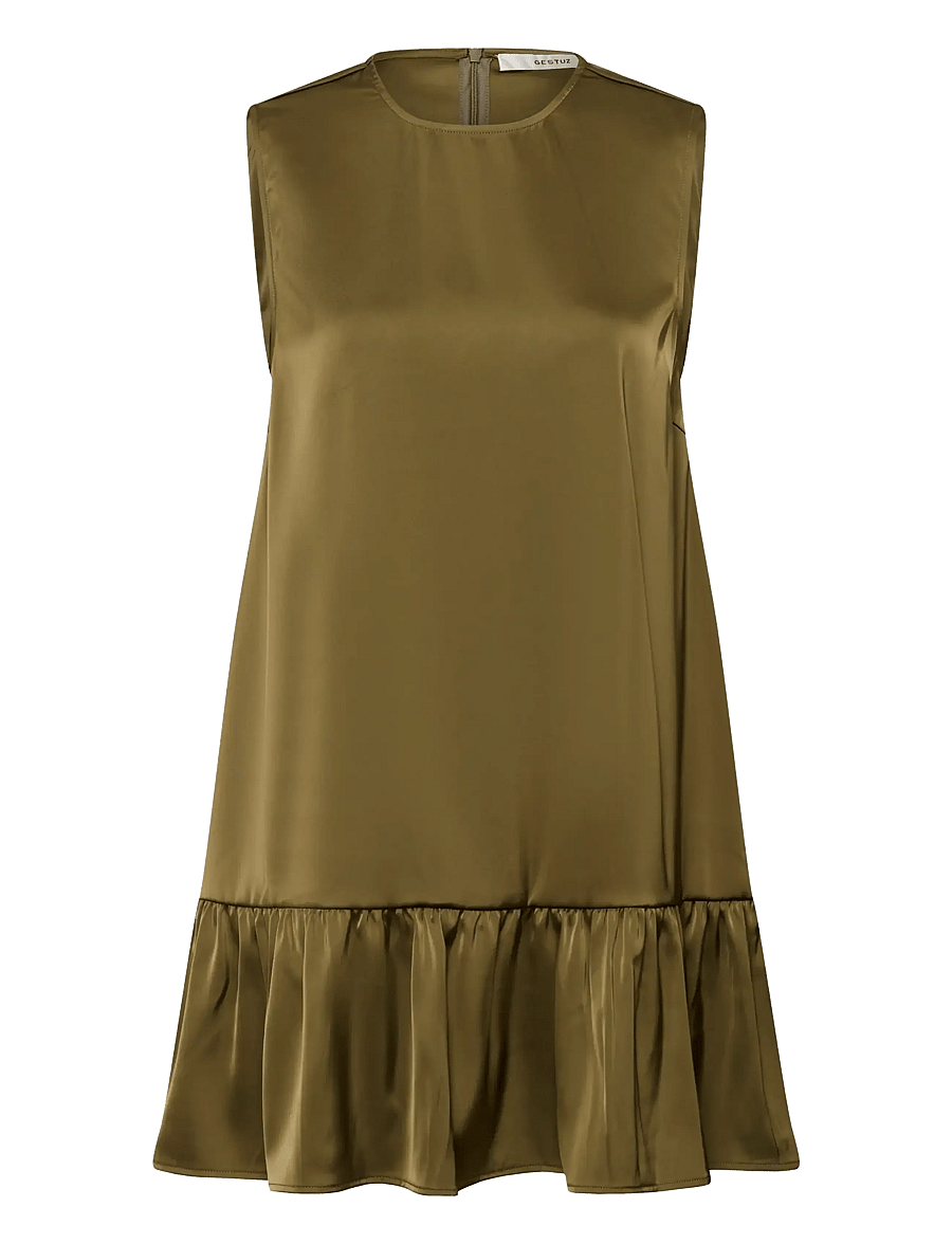 Gestuz - GZcerina SL short dress - korte kjoler - military olive - 1