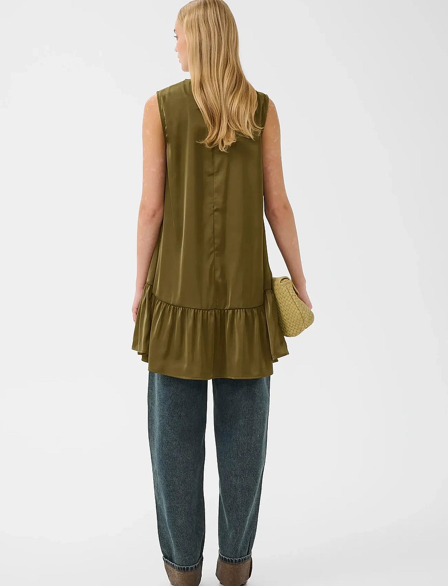 Gestuz - GZcerina SL short dress - korte kjoler - military olive - 4