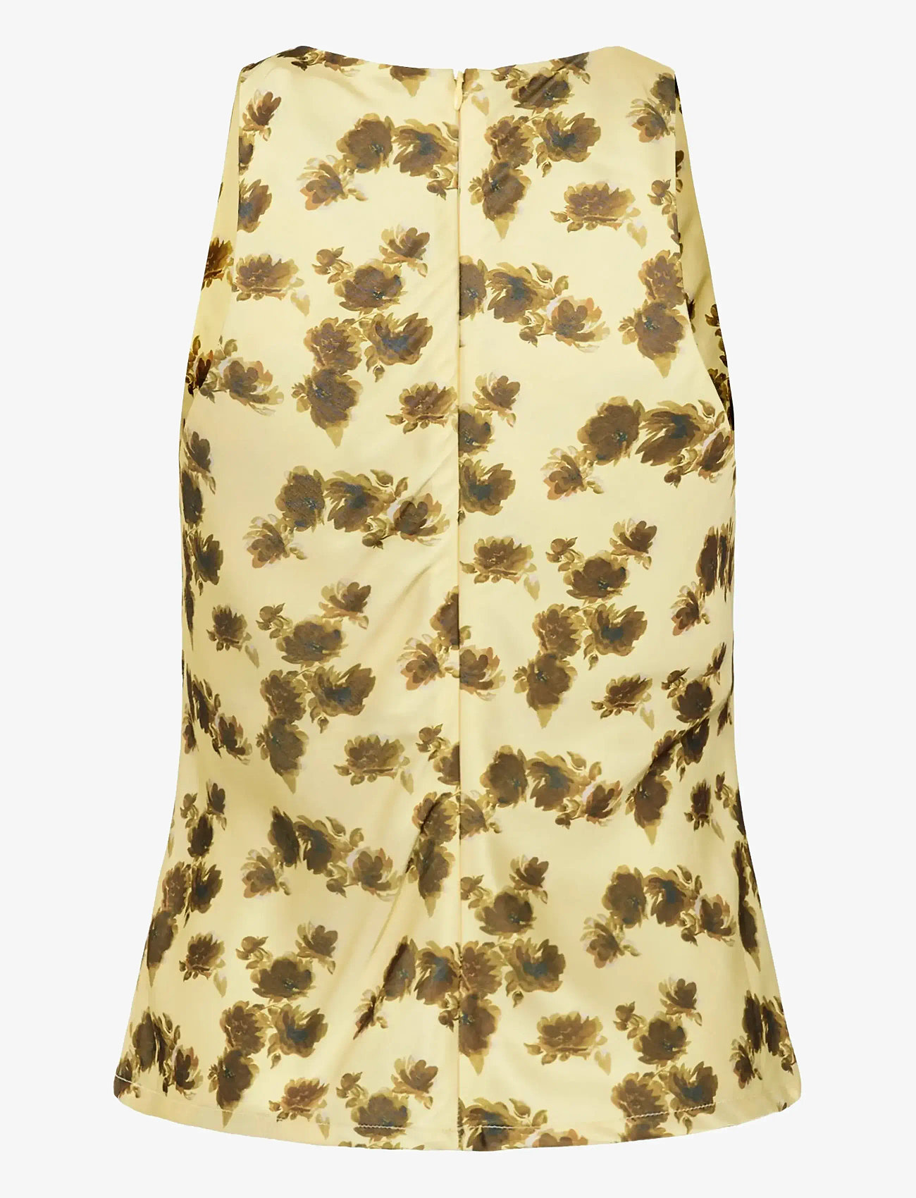 Gestuz - GZchery P blouse - Ærmeløse bluser - lemon yellow olive flower - 2