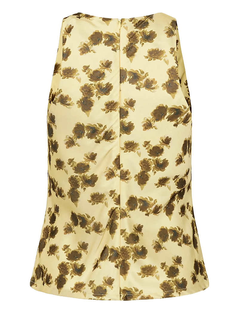 Gestuz - GZchery P blouse - Ærmeløse bluser - lemon yellow olive flower - 2