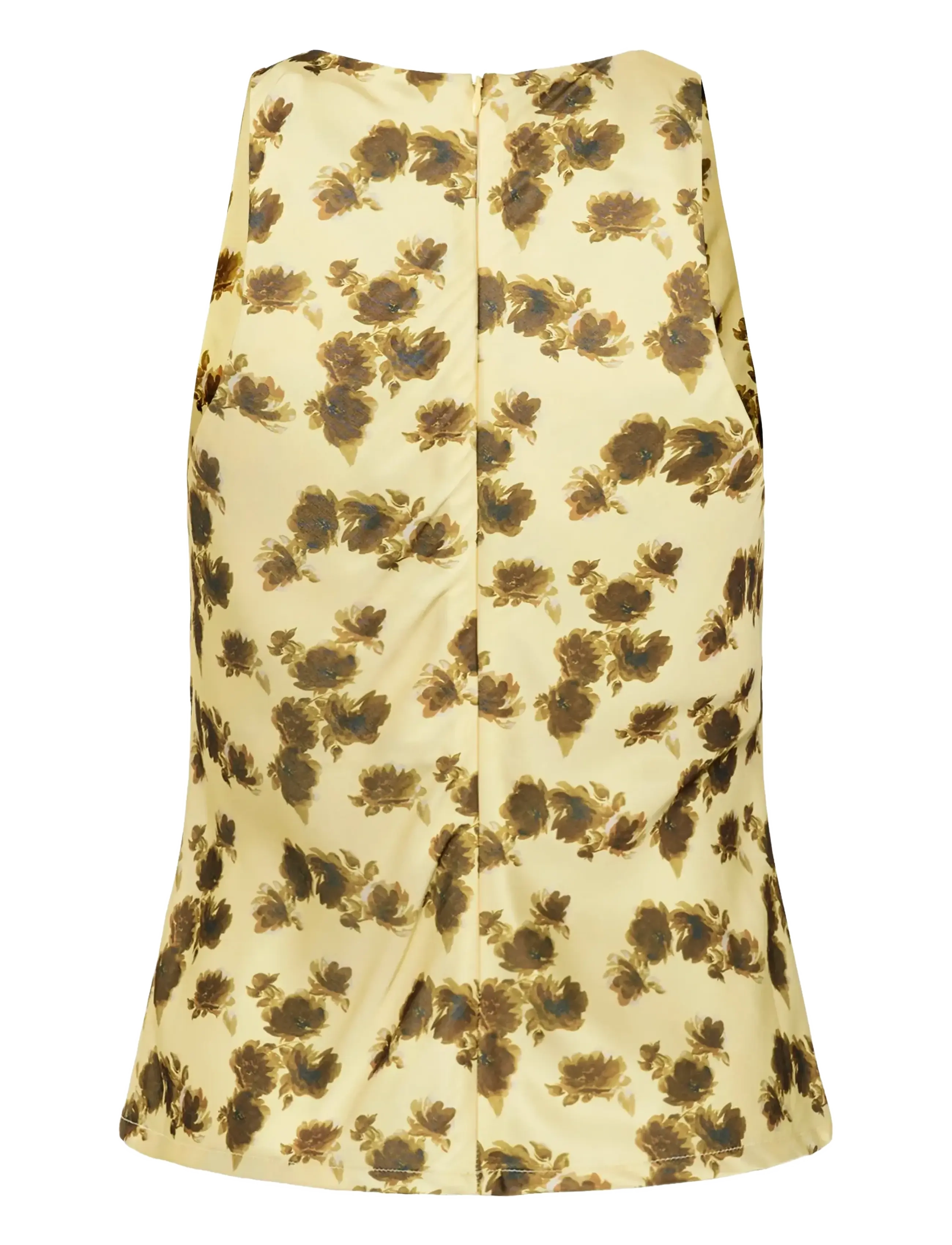 Gestuz - GZchery P blouse - hihattomat puserot - lemon yellow olive flower - 2