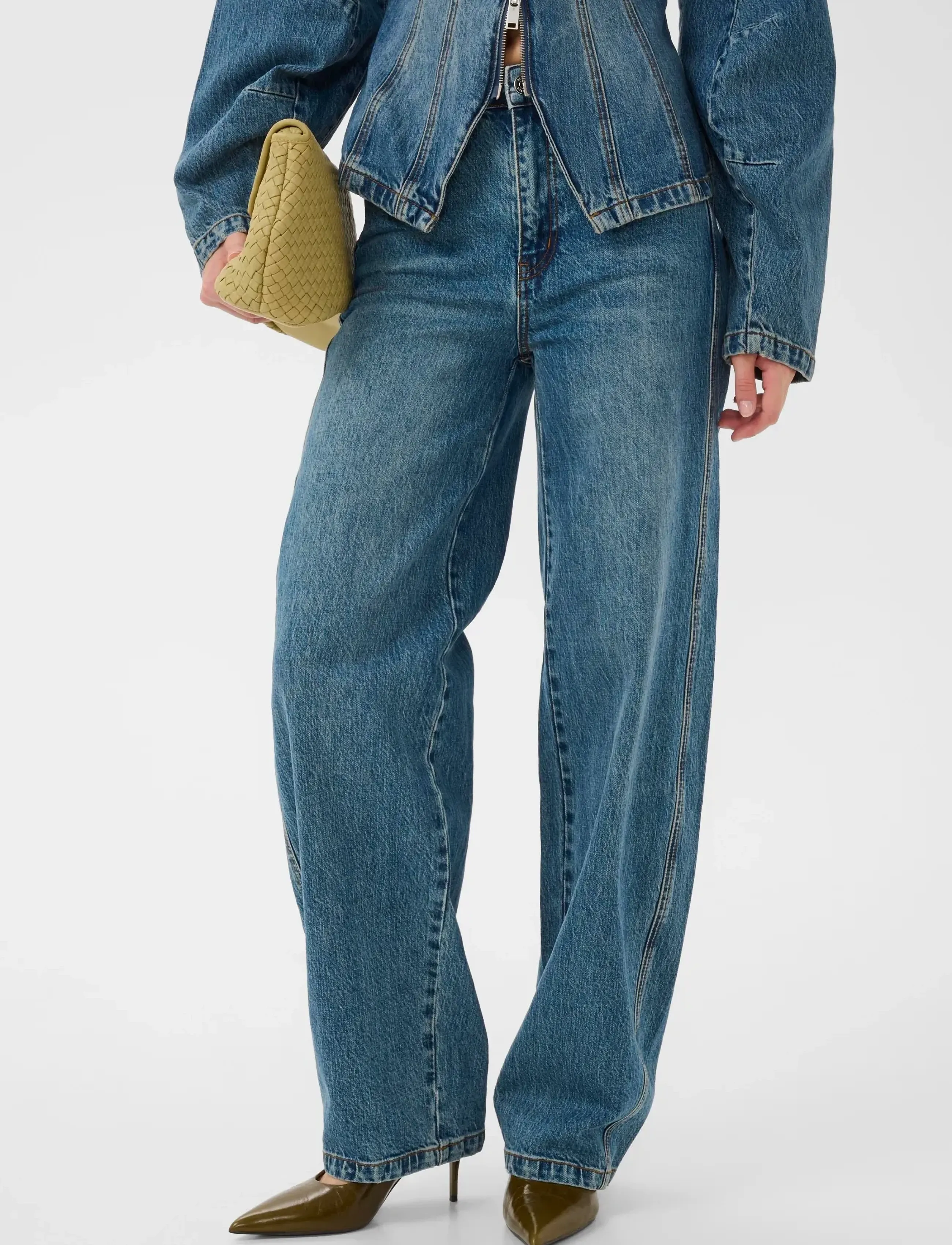 Gestuz Gzmelu Hw Barrel Jeans, 27, Blue, Jeans > Barrel Jeans, Dame
