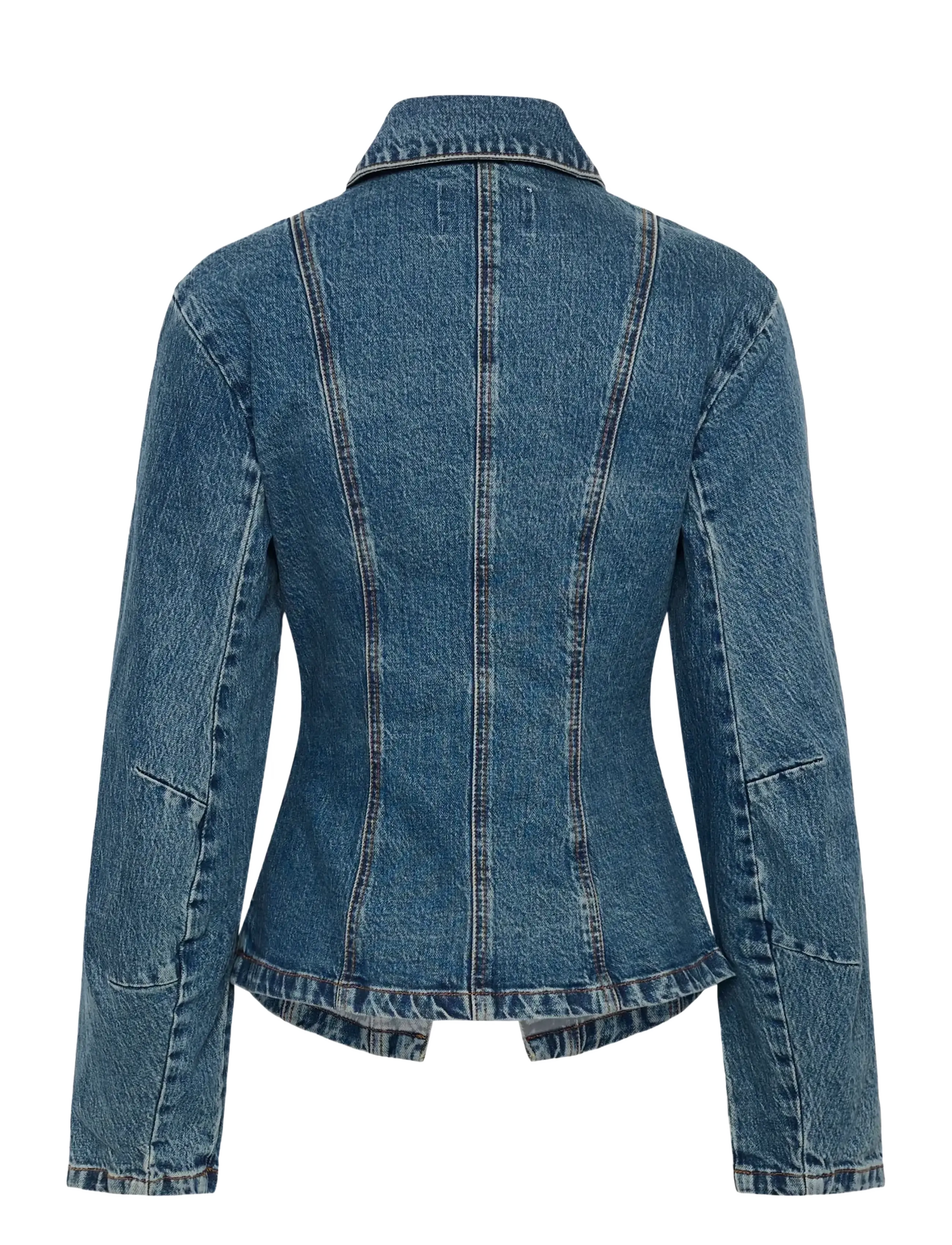 Gestuz - GZmelu jacket - classic mid blue wash - 2