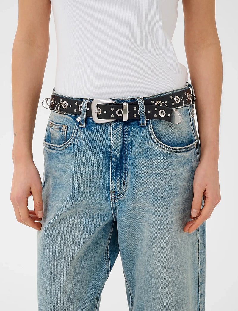 Gestuz - GZnitzy belt - læderbælter - black - 2
