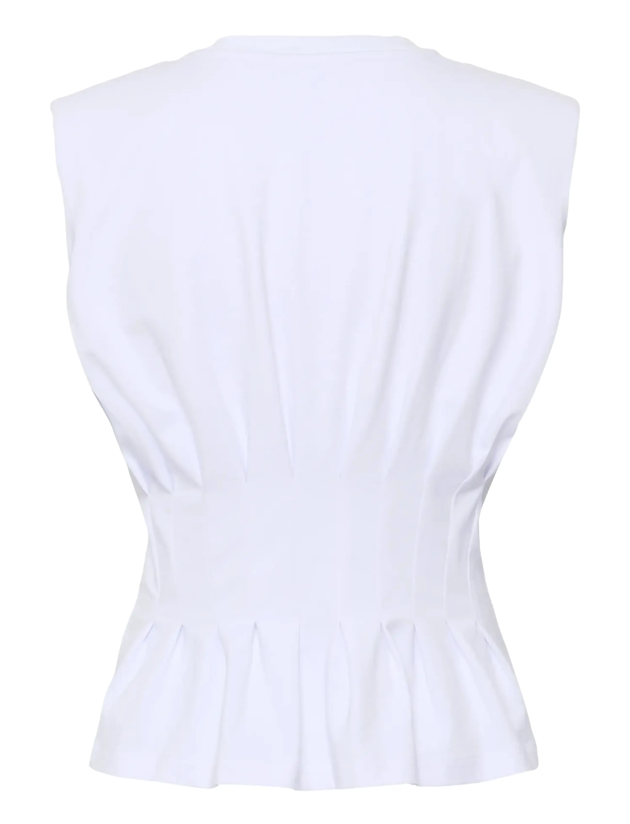 Gestuz - GZinez sl tee - sleeveless tops - bright white - 2