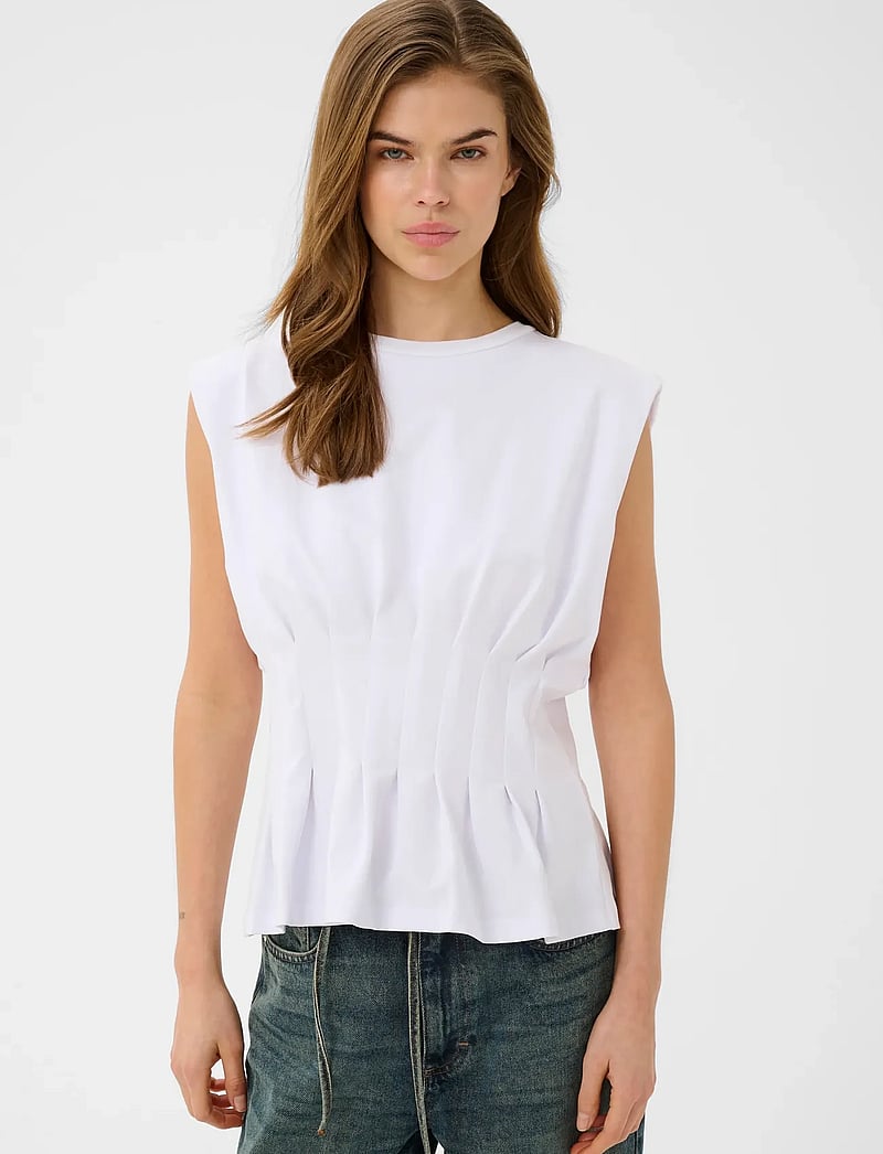 Gestuz - GZinez sl tee - tanktops - bright white - 0