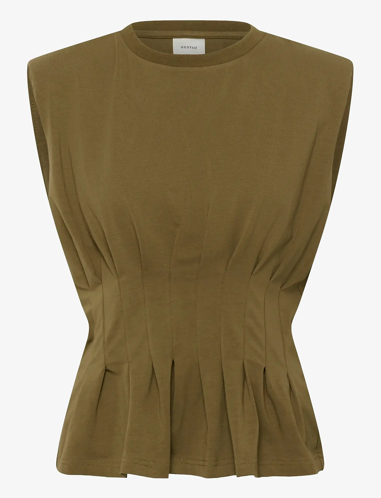 Gestuz - GZinez sl tee - tanktops - military olive - 1