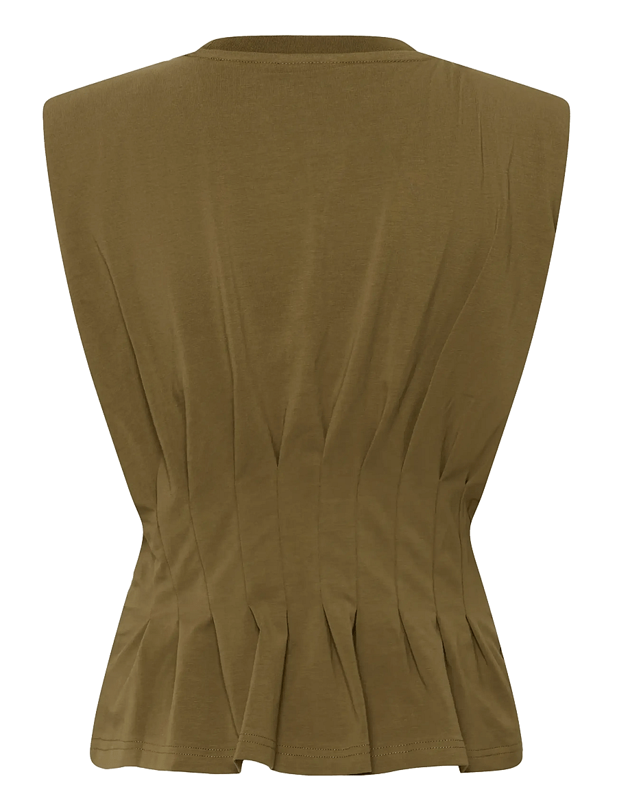 Gestuz - GZinez sl tee - topi bez piedurknēm - military olive - 2