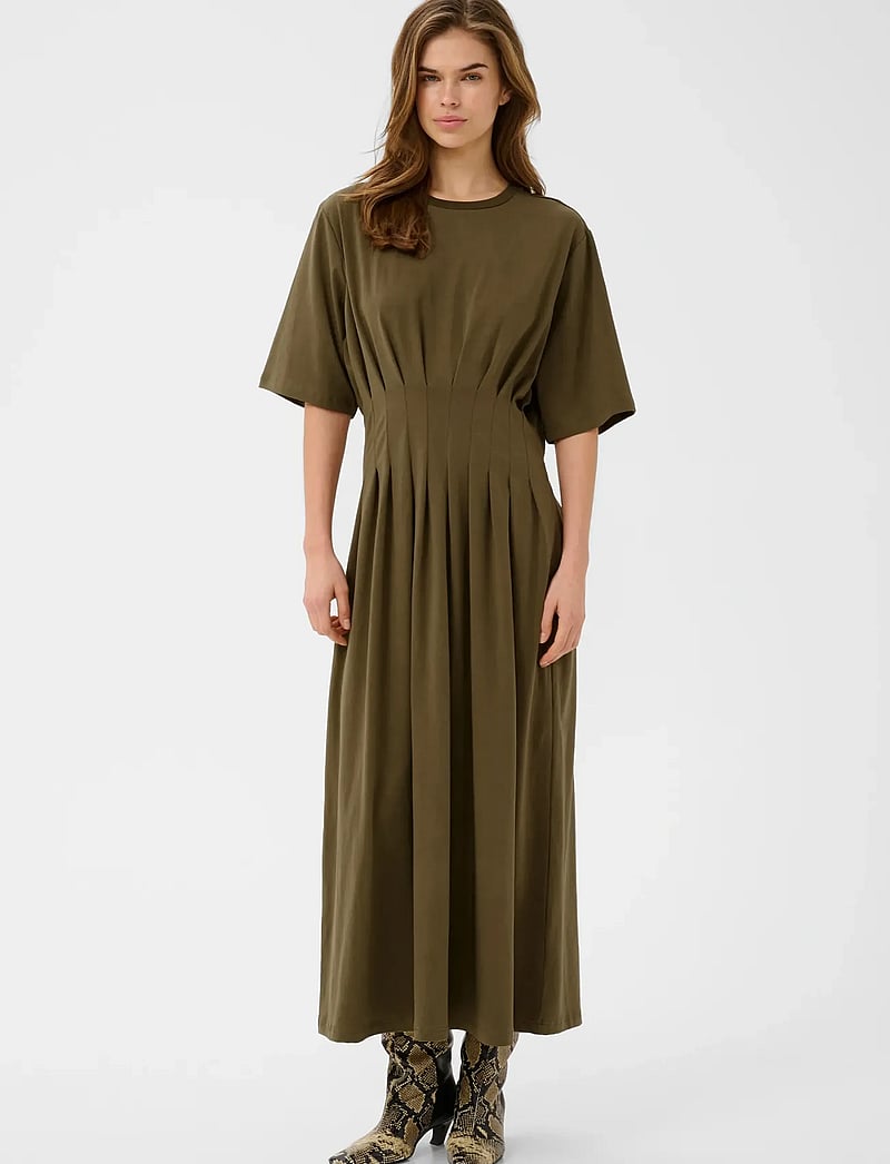Gestuz - GZinez long dress - sommerkjoler - military olive - 3