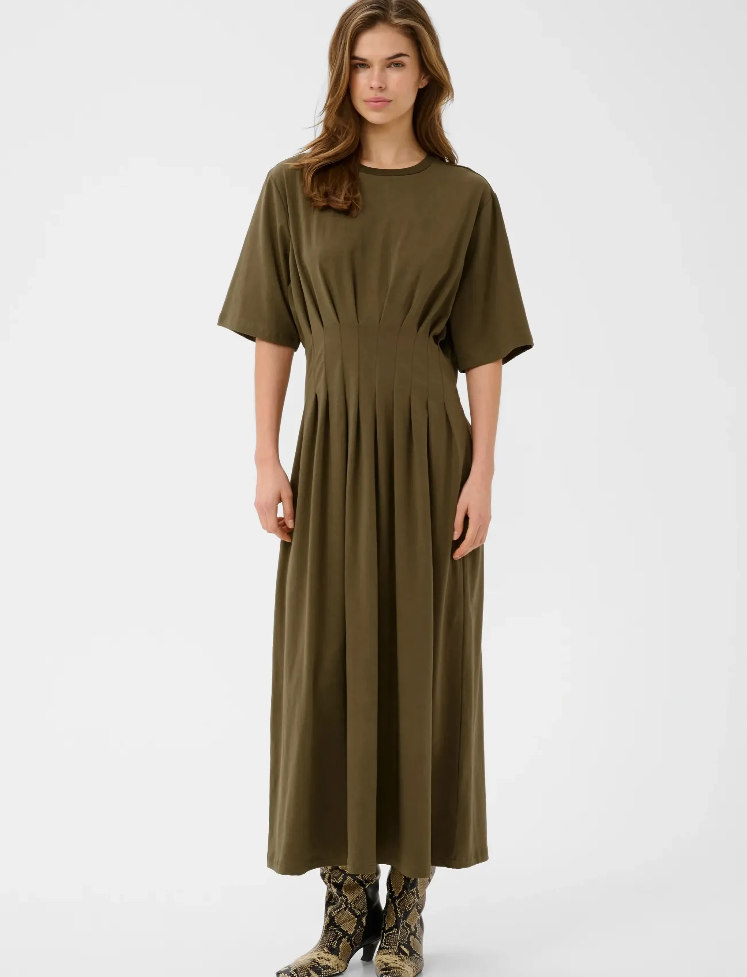 Gestuz - GZinez long dress - sommerkleider - military olive - 3