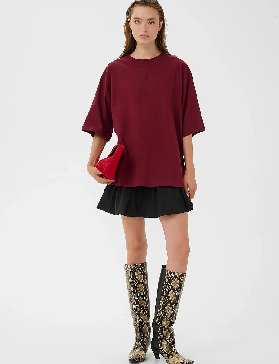 Gestuz - GZtimune tee - t-shirts - cabernet - 3