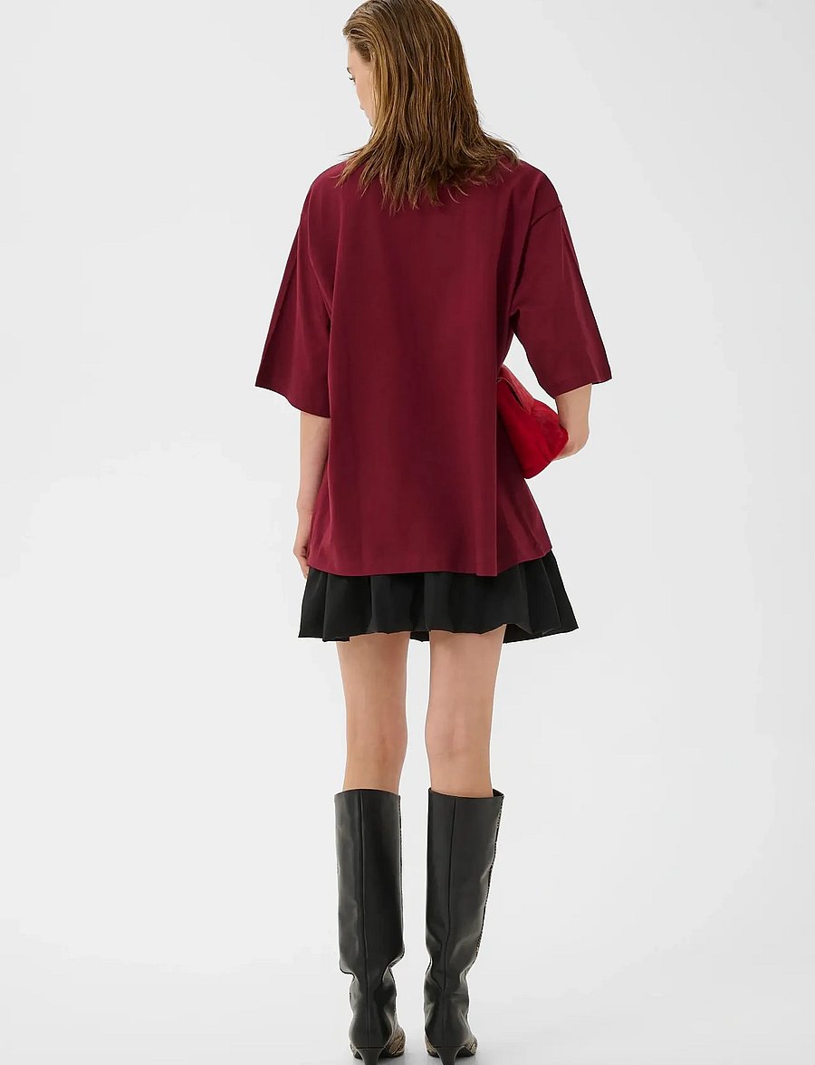 Gestuz - GZtimune tee - t-shirts - cabernet - 4