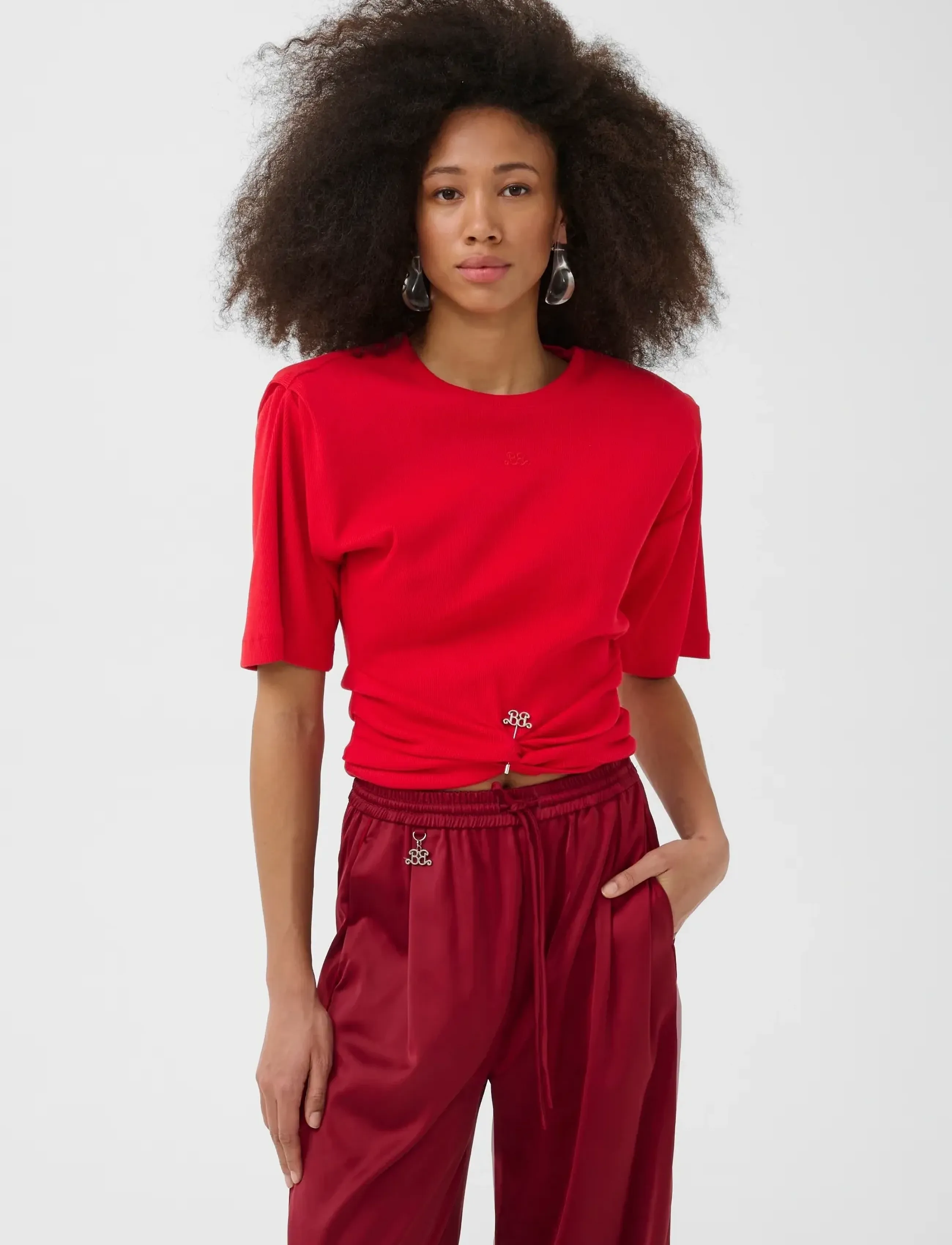 Gestuz Bxgskipper Tee, M, Red, Crop Overdele > Crop Overdele Med Korte Ærmer, Dame