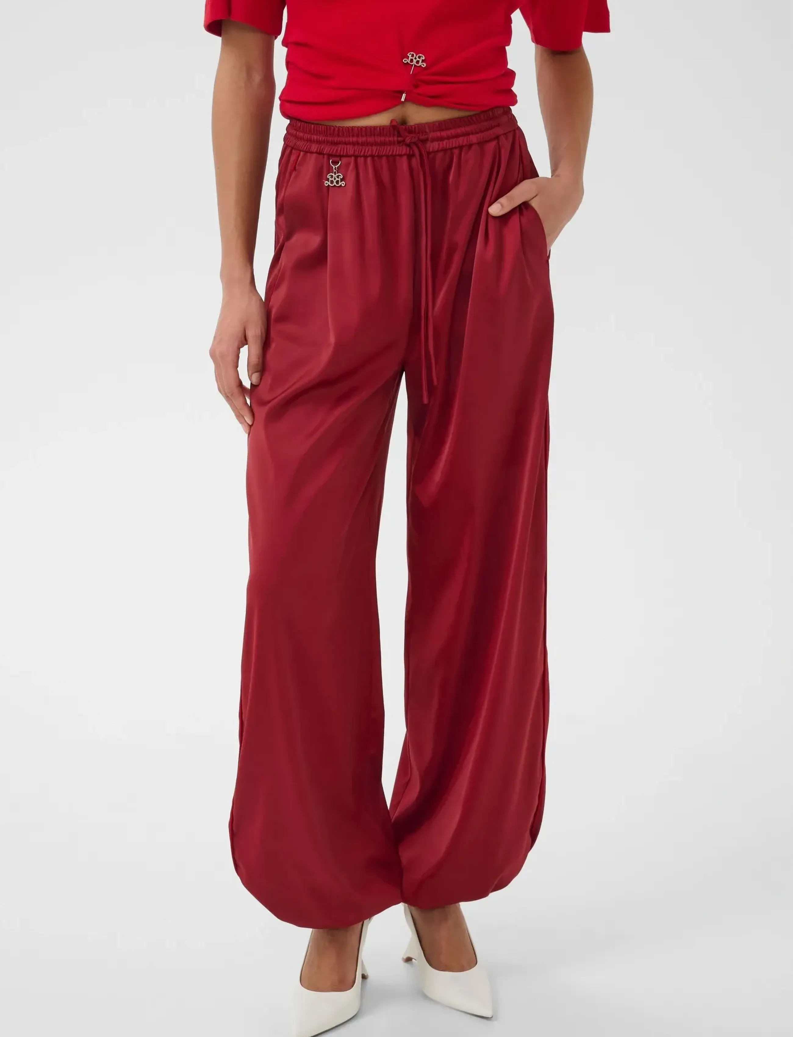 Gestuz Bxgricky Track Pants, 36, Unterteile, Burgunderrot - Sweatpants, Frauen