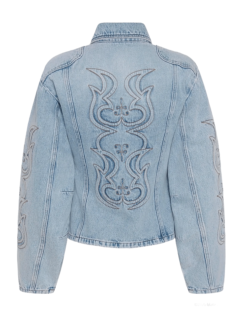 Gestuz - BXGstacie jacket - frühlingsjacken - vintage blue denim - 2