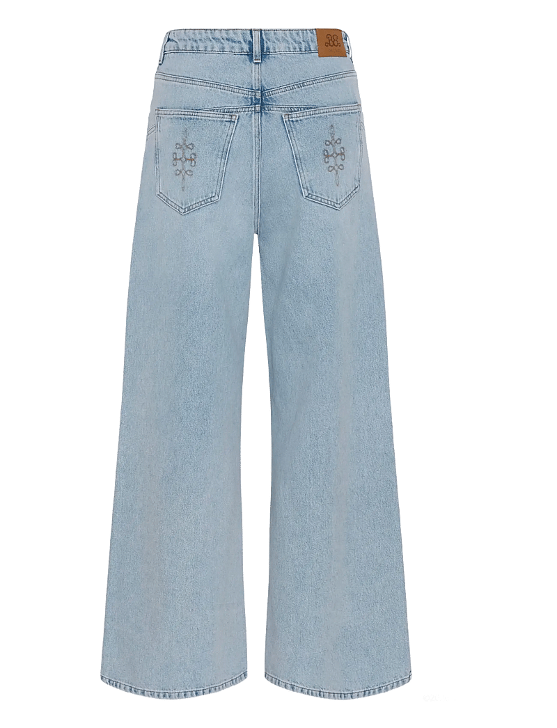 Gestuz - BXGstacie HW wide jeans - brede jeans - vintage blue denim - 2