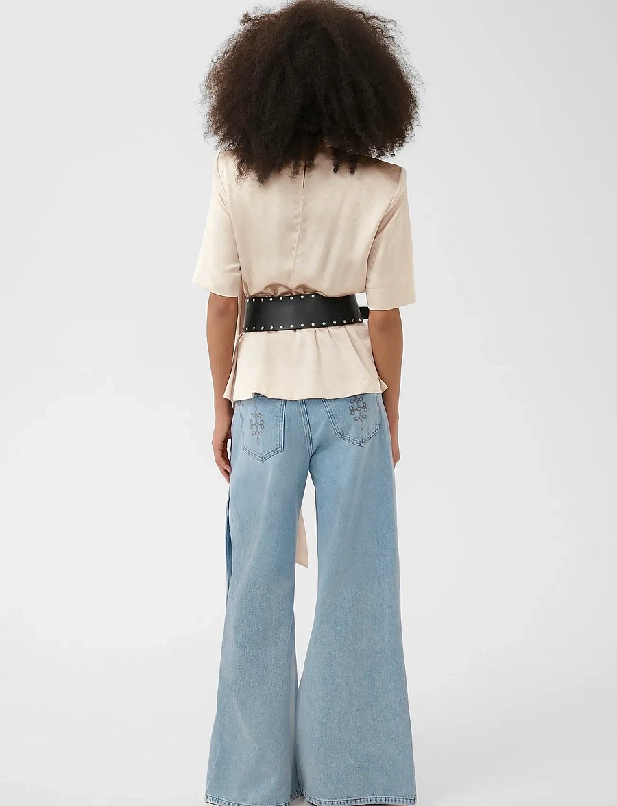 Gestuz - BXGstacie HW wide jeans - laia säärega teksad - vintage blue denim - 4