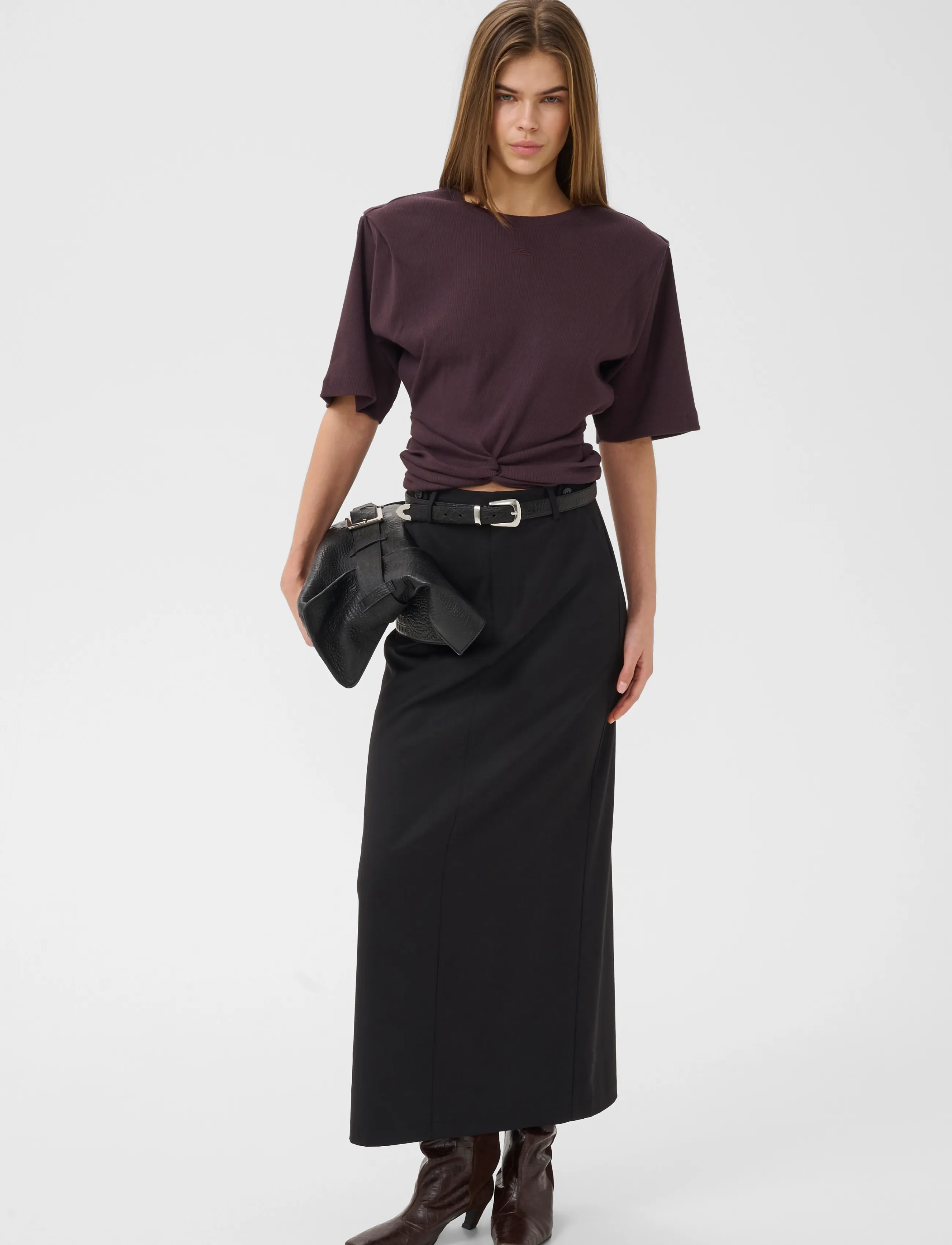 Gestuz - GZbetty tee - lühikesed topid - deep plum - 3