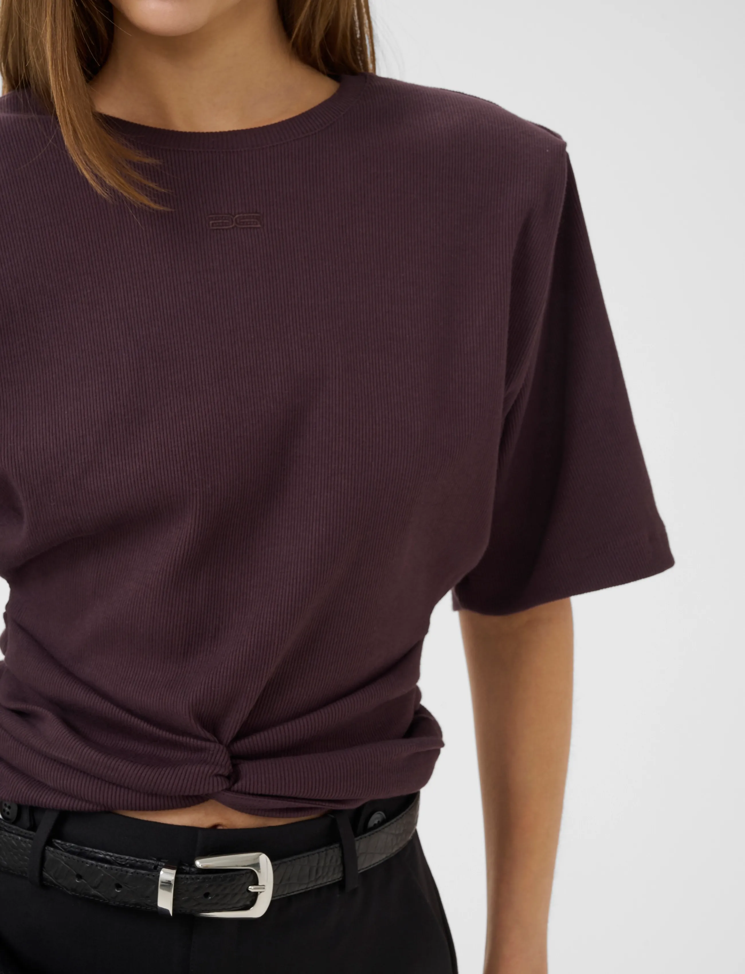 Gestuz - GZbetty tee - lühikesed topid - deep plum - 5