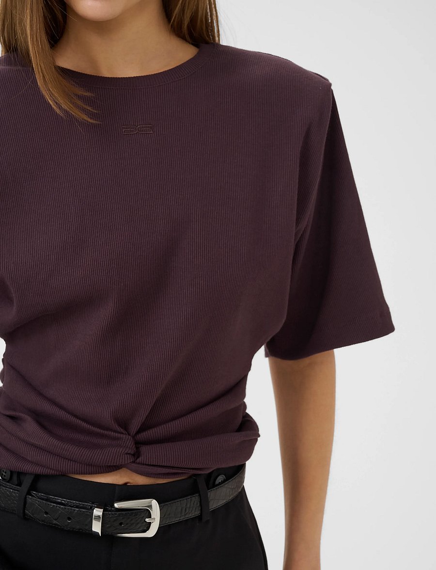 Gestuz - GZbetty tee - crop tops - deep plum - 5