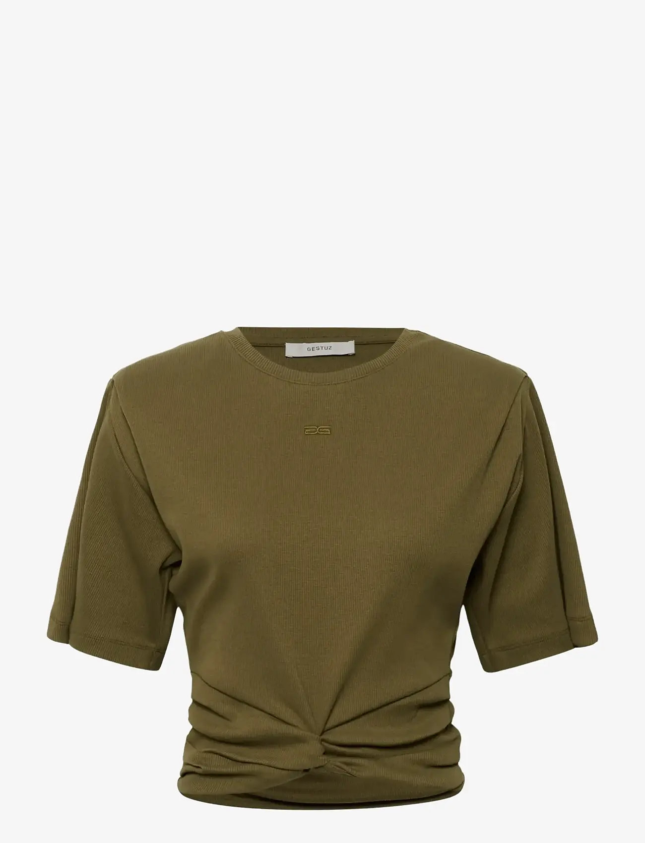 Gestuz - GZbetty tee - crop tops - military olive - 1
