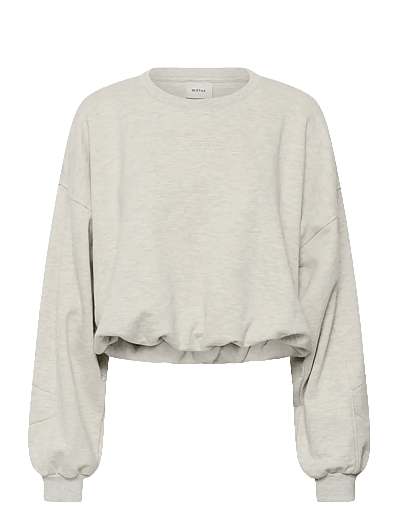 Gestuz GZkahla mel sweatshirt - Crop tops - ULTRA LIGHT GREY MÉLANGE / grey