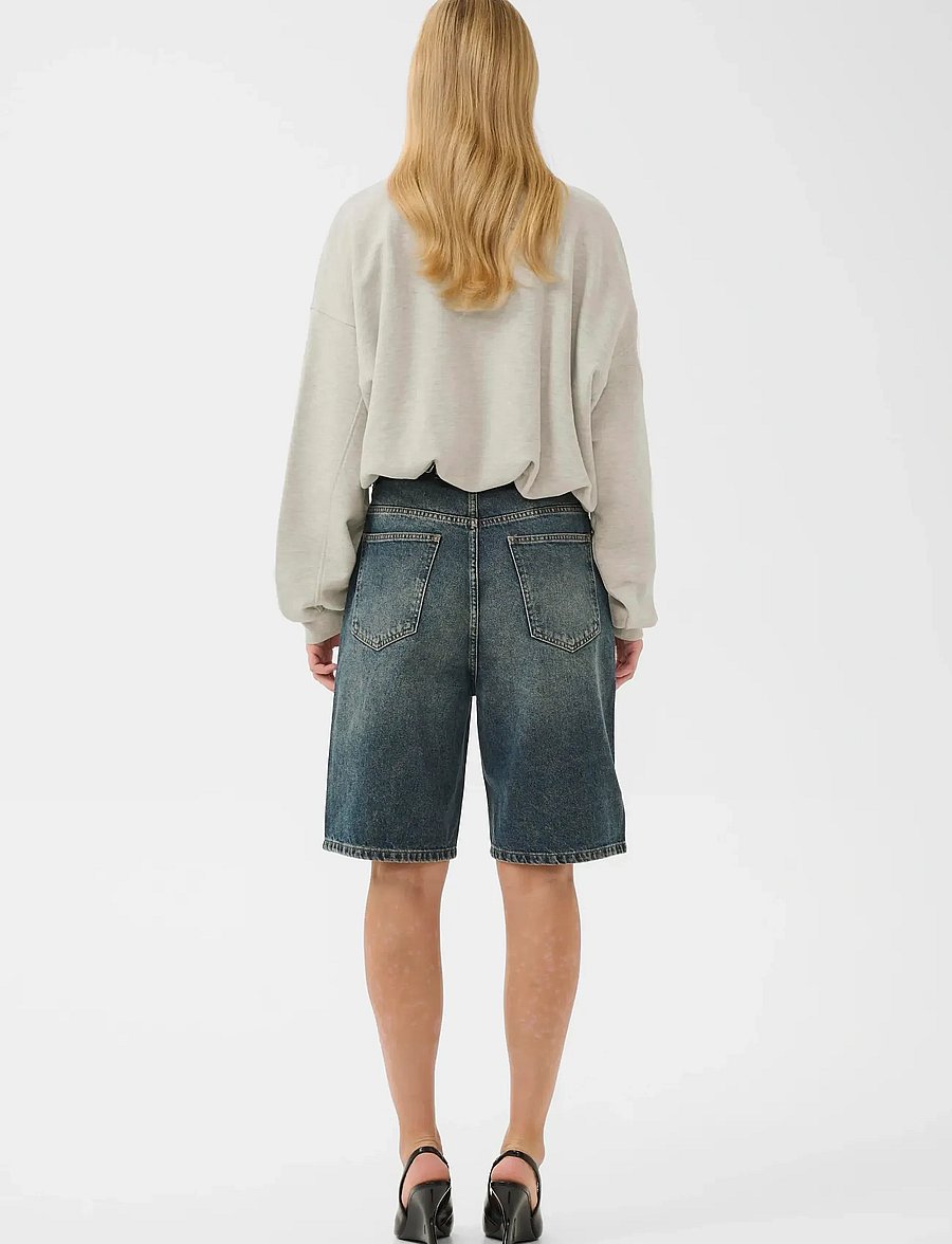 Gestuz - GZkahla mel sweatshirt - crop tops - ultra light grey mÉlange - 4