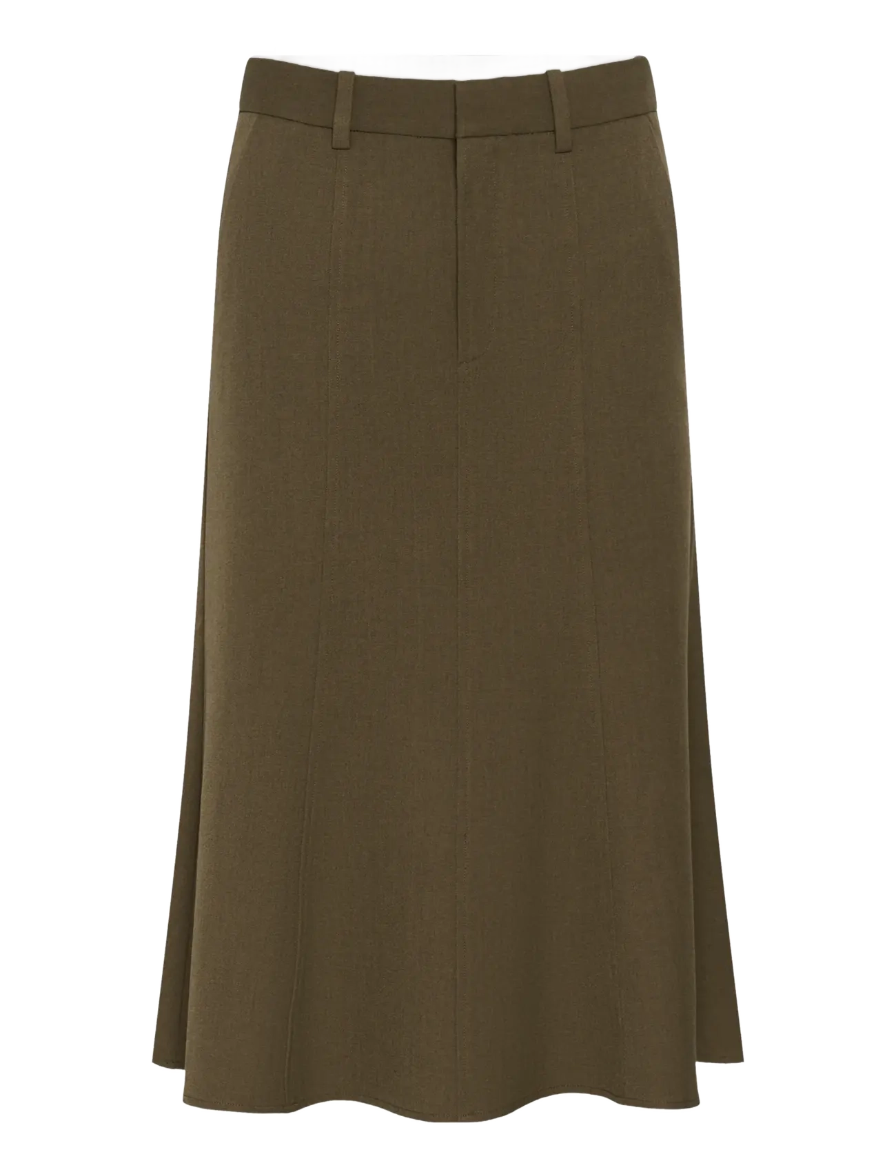 Gestuz GZstacy HW skirt - Kläder - SLATE BLACK MELANGE / khaki/green