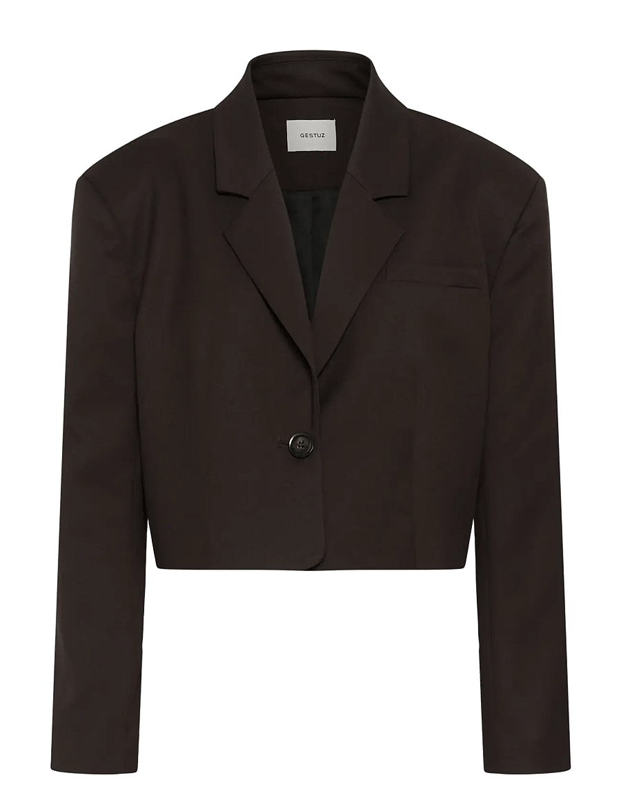 Gestuz - GZpaula short blazer - cropped blazers - ganache - 0