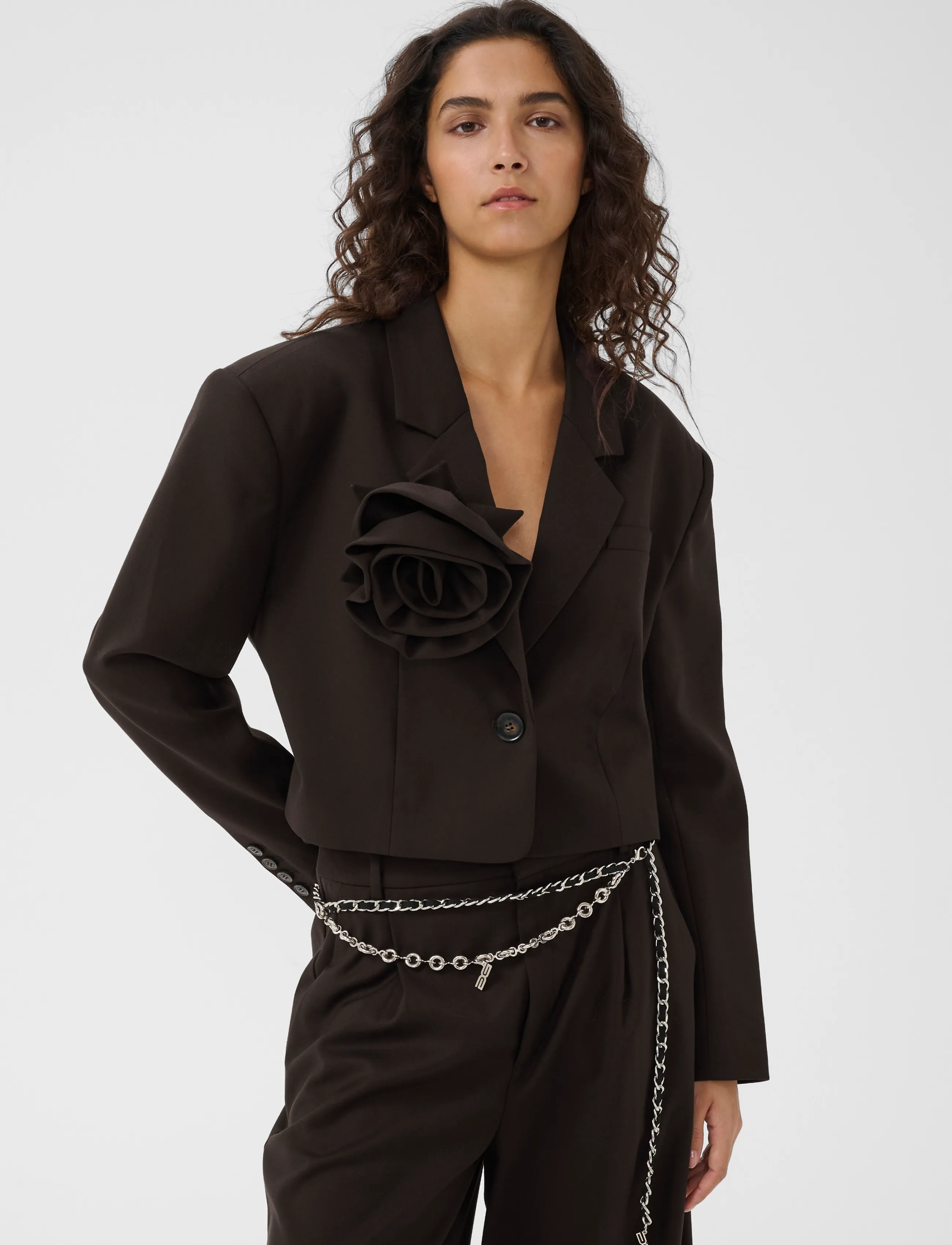 Gestuz - GZpaula short blazer - cropped blazers - ganache - 2